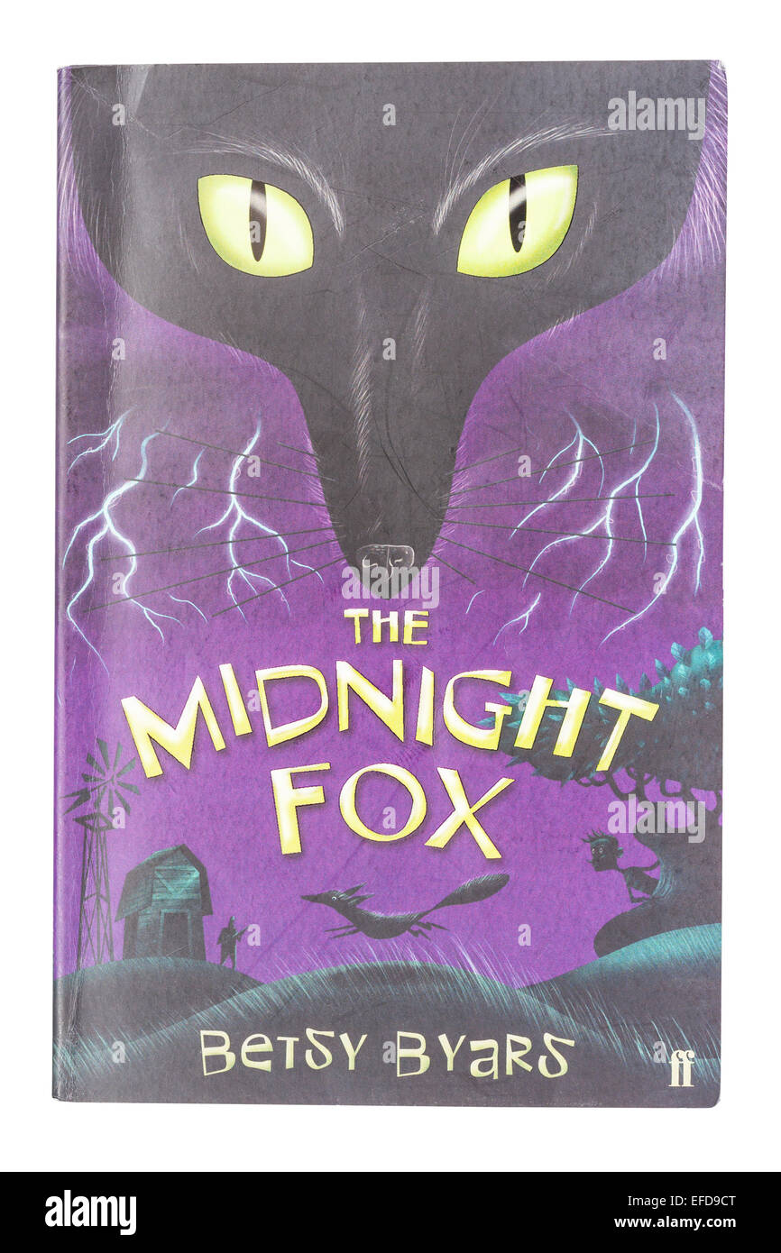 The Midnight Fox book written by Betsy Byars on a white background Stock Photo
