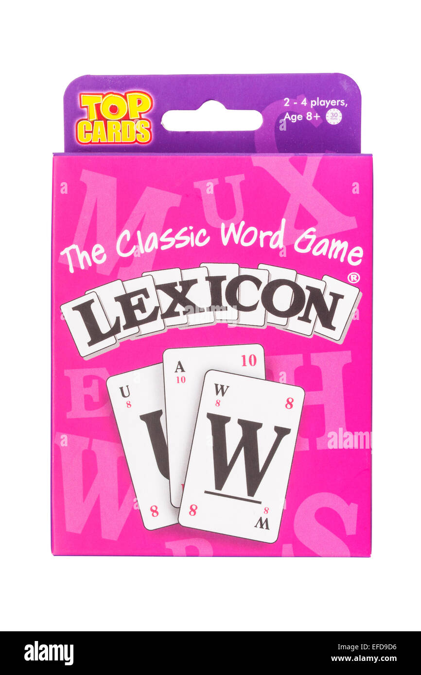 The classic word game of Lexicon on a white background Stock Photo