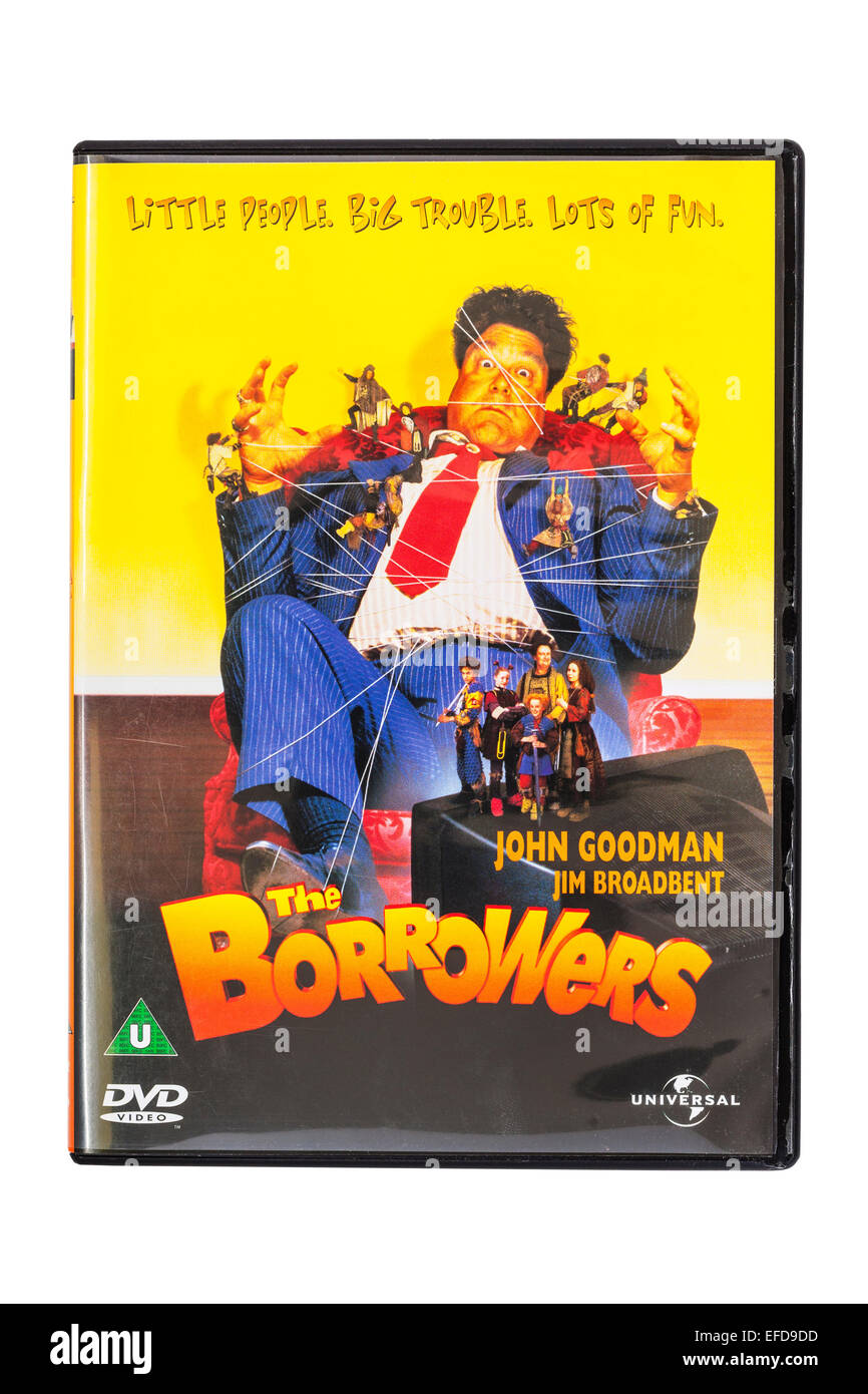 The Borrowers film DVD on a white background Stock Photo