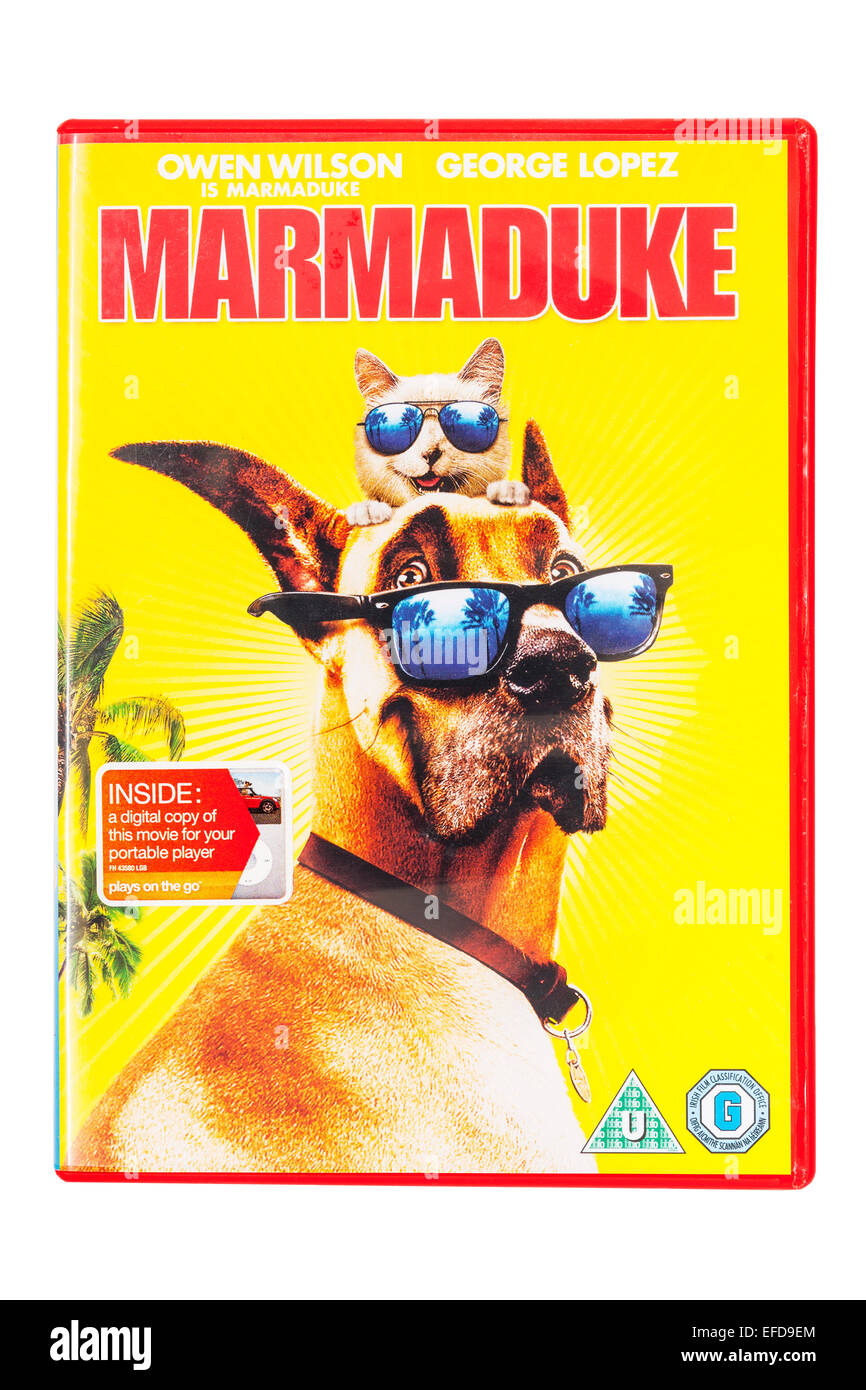 Marmaduke the film DVD on a white background Stock Photo