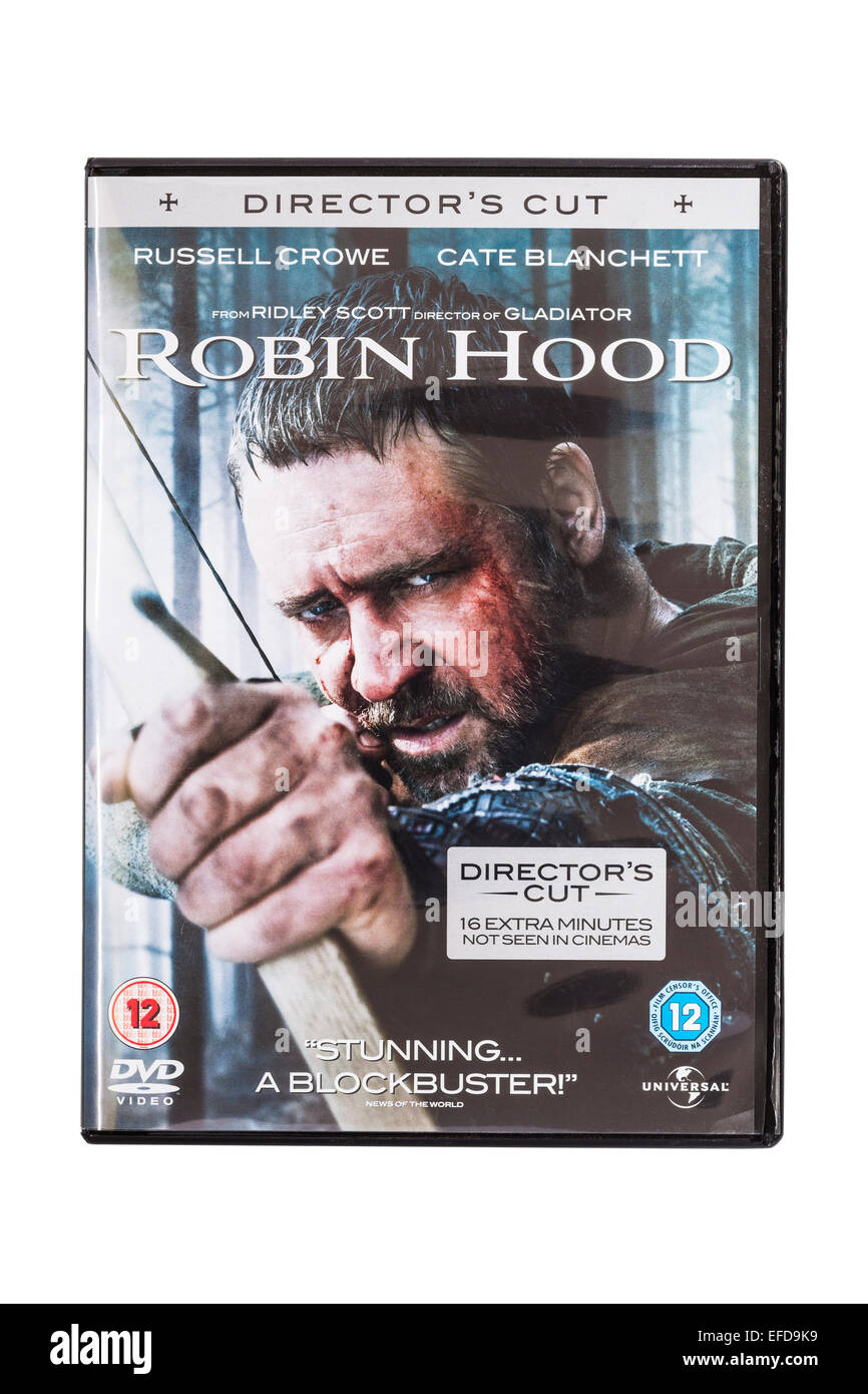 The Robin Hood film DVD on a white background Stock Photo