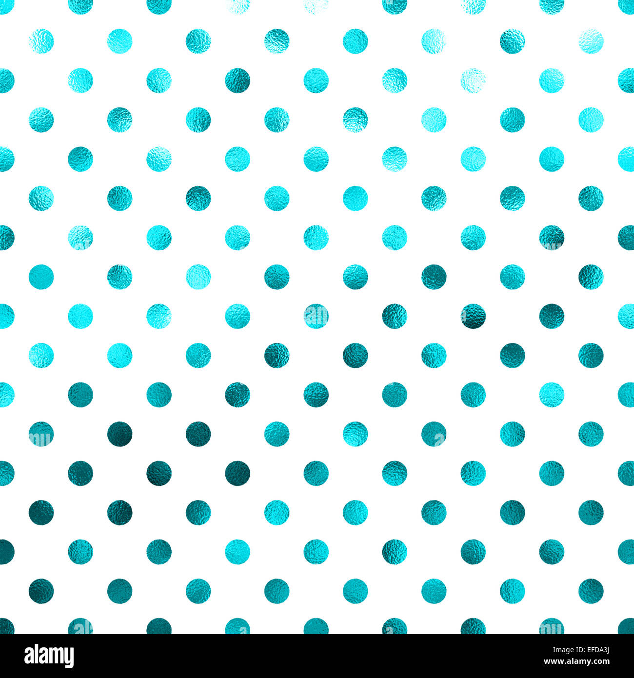 Blue Teal Turquoise White Polka Dot Pattern Swiss Dots Texture Digital Paper Background Stock Photo