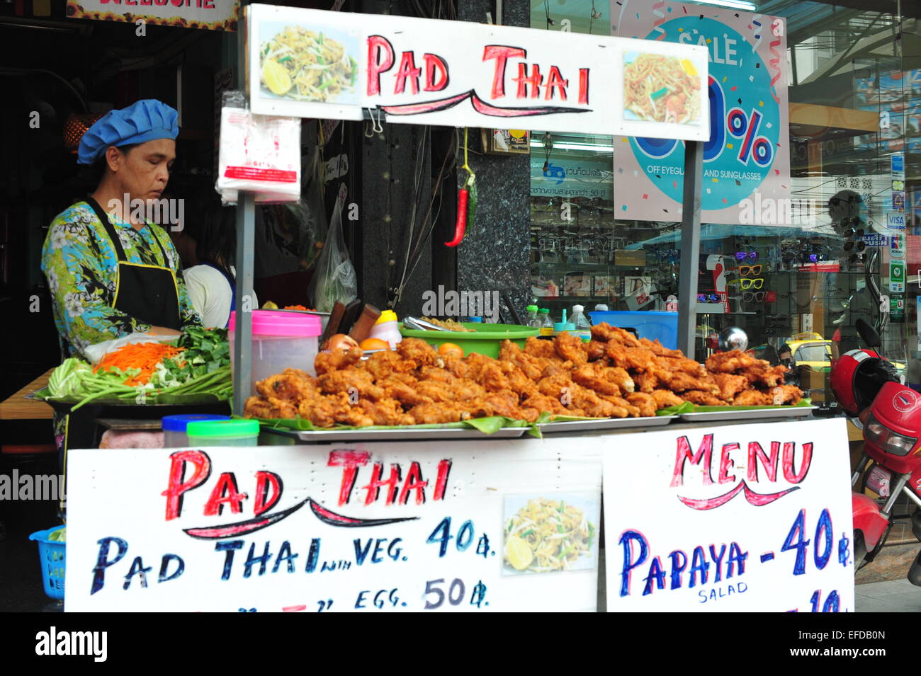 Food Stall, Bangkok, Thailand. Stock Photo