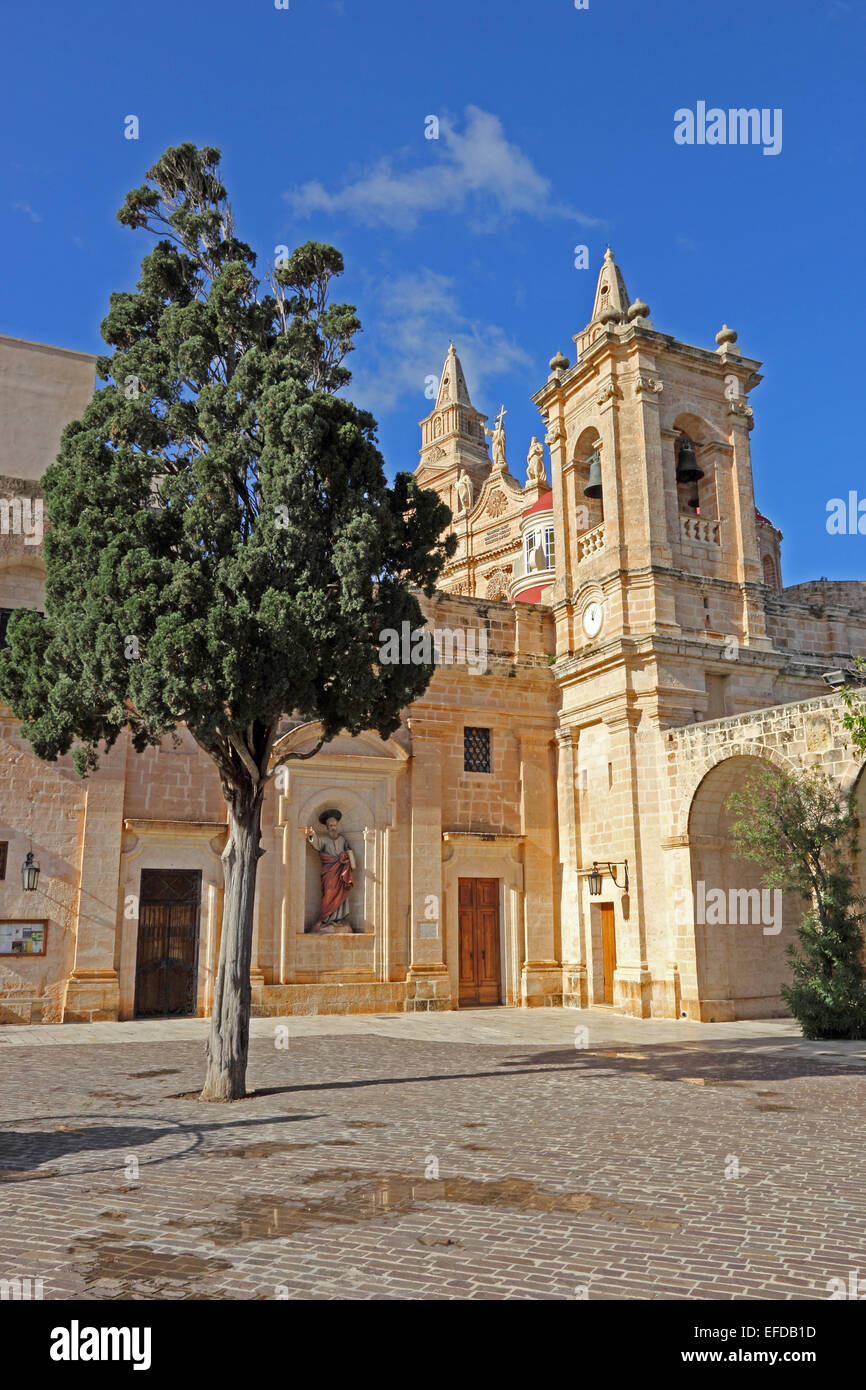Parish church dedicated to the Birth of our Lady, Mellieha, Malta Stock Photo