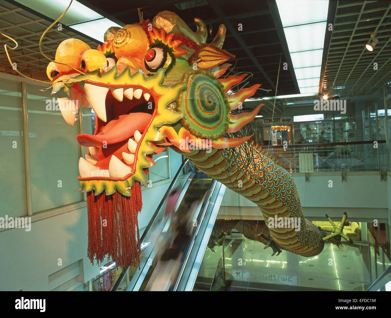 Dragon decoration, The Mall Shopping Centre, Kuala Lumpur, Federal