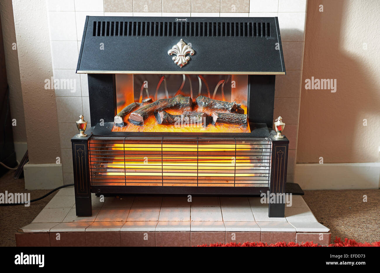 Electric fire Stock Photo