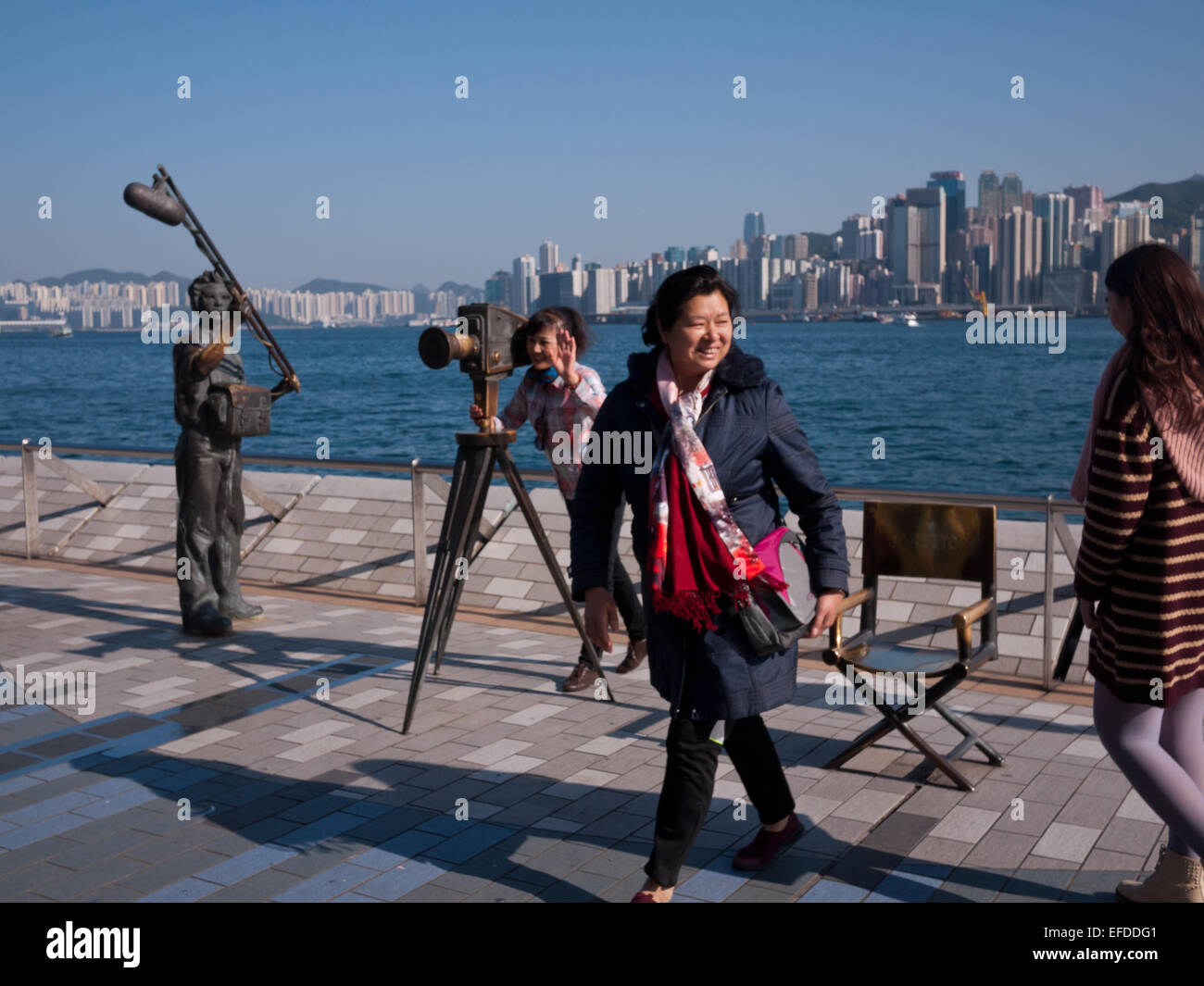 Hong Kong 2015 - Avenue of Stars inTsim Sha Tsui Stock Photo