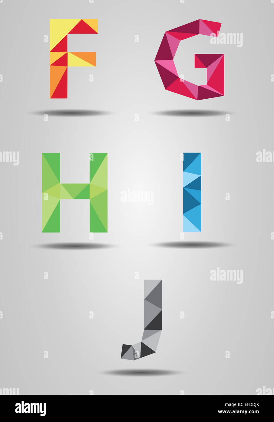 Abstract five colorful letters in the air Stock Photo Alamy