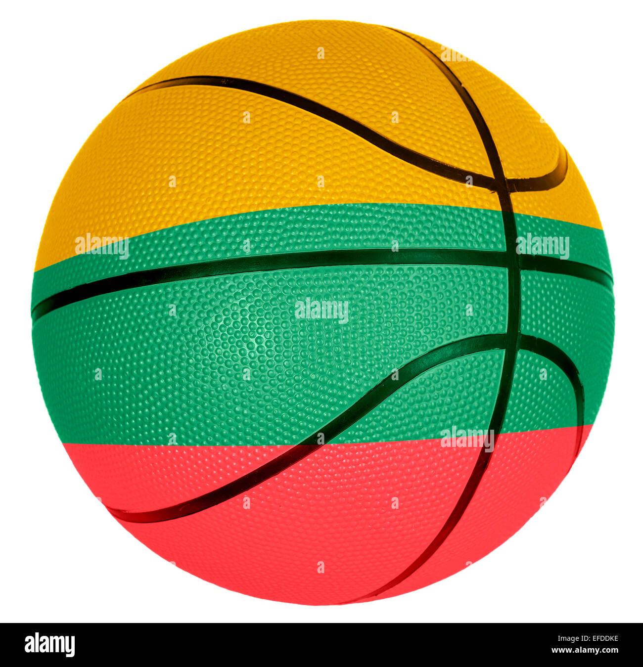 Ball with flag of Lithuania for basketball game Stock Photo