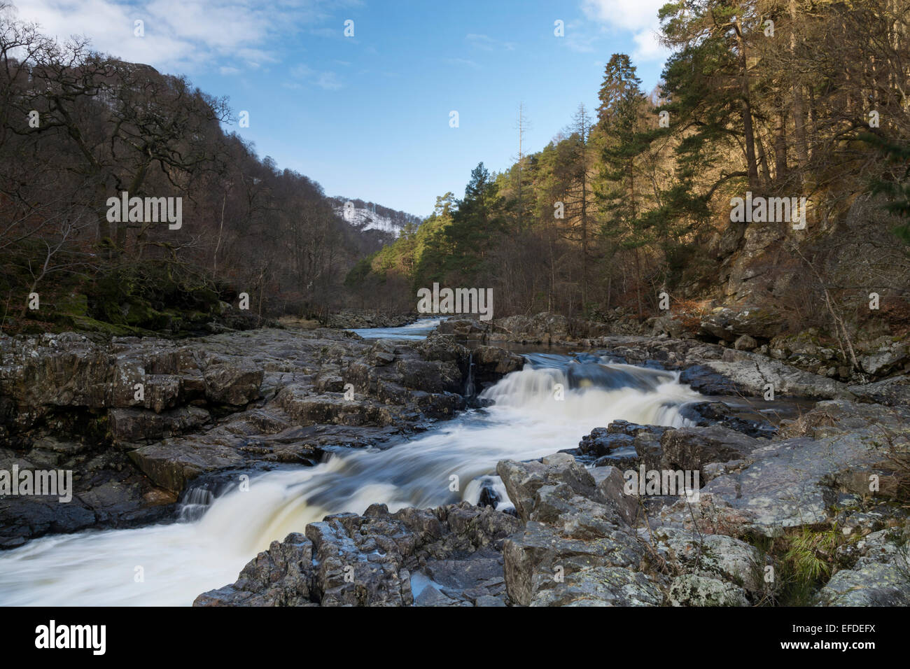 Falls of Tummell near Pitlochry in highland Perthshire, Scotland, UK Stock Photo