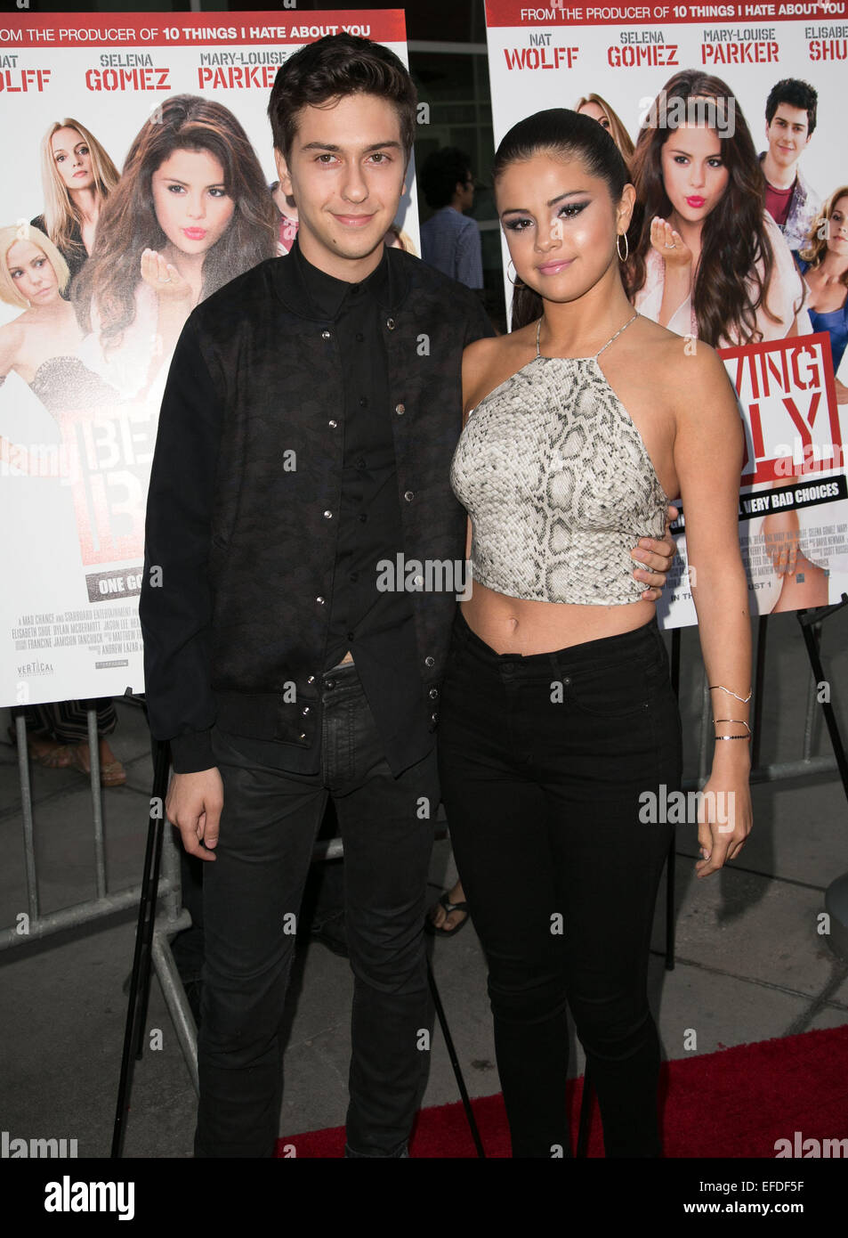 Special screening for 'Behaving Badly' held at ArcLight Cinemas in Hollywood - Arrivals  Featuring: Nat Wolff,Selena Gomez Where: Los Angeles, California, United States When: 29 Jul 2014 Stock Photo