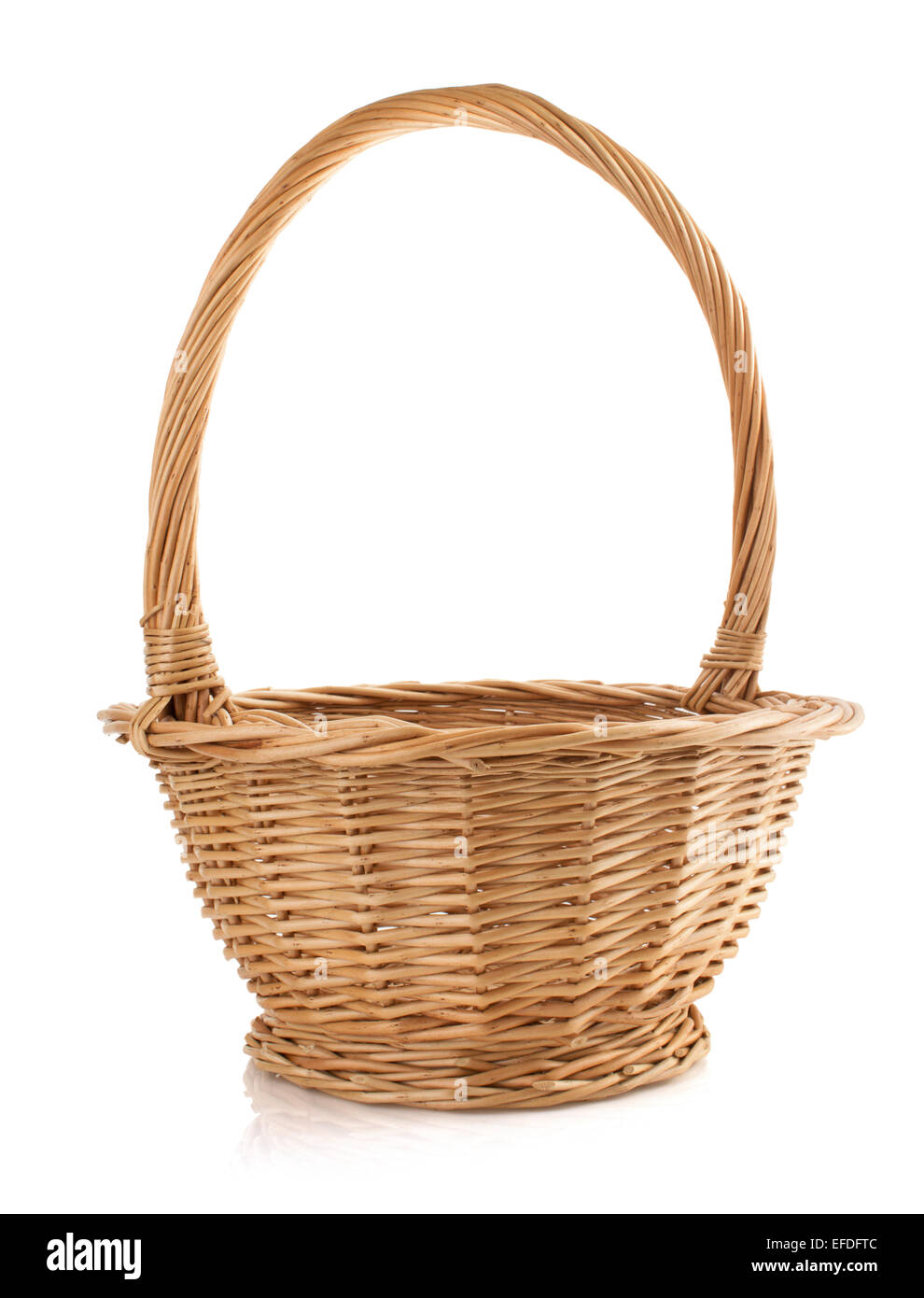 wicker basket isolated on white background Stock Photo - Alamy