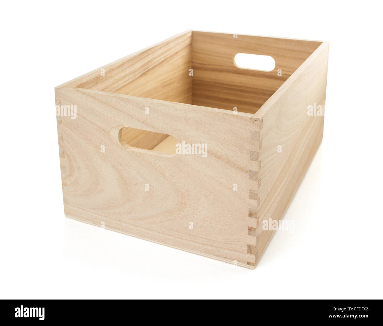 wooden box isolated on white background Stock Photo - Alamy