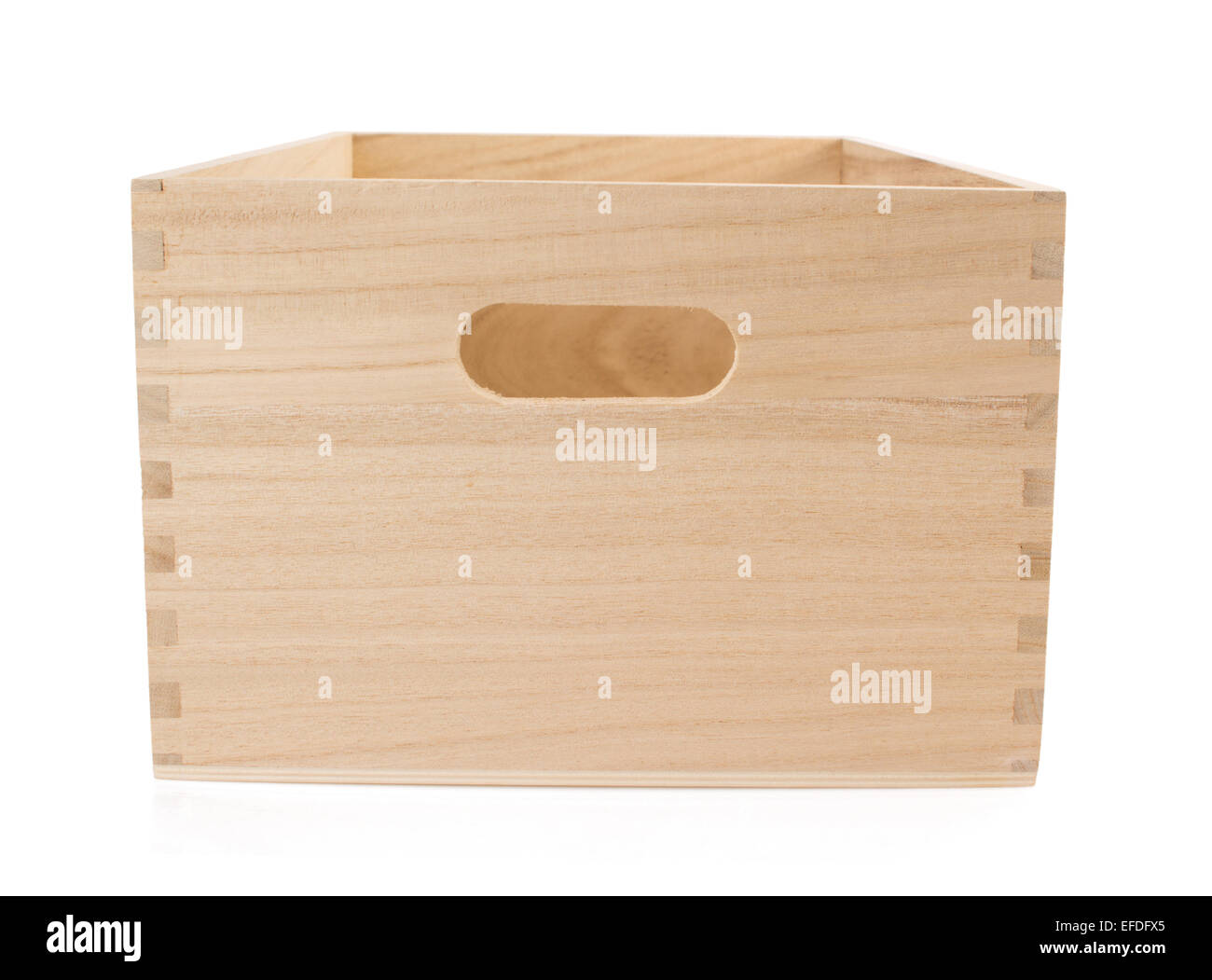 wooden box isolated on white background Stock Photo - Alamy
