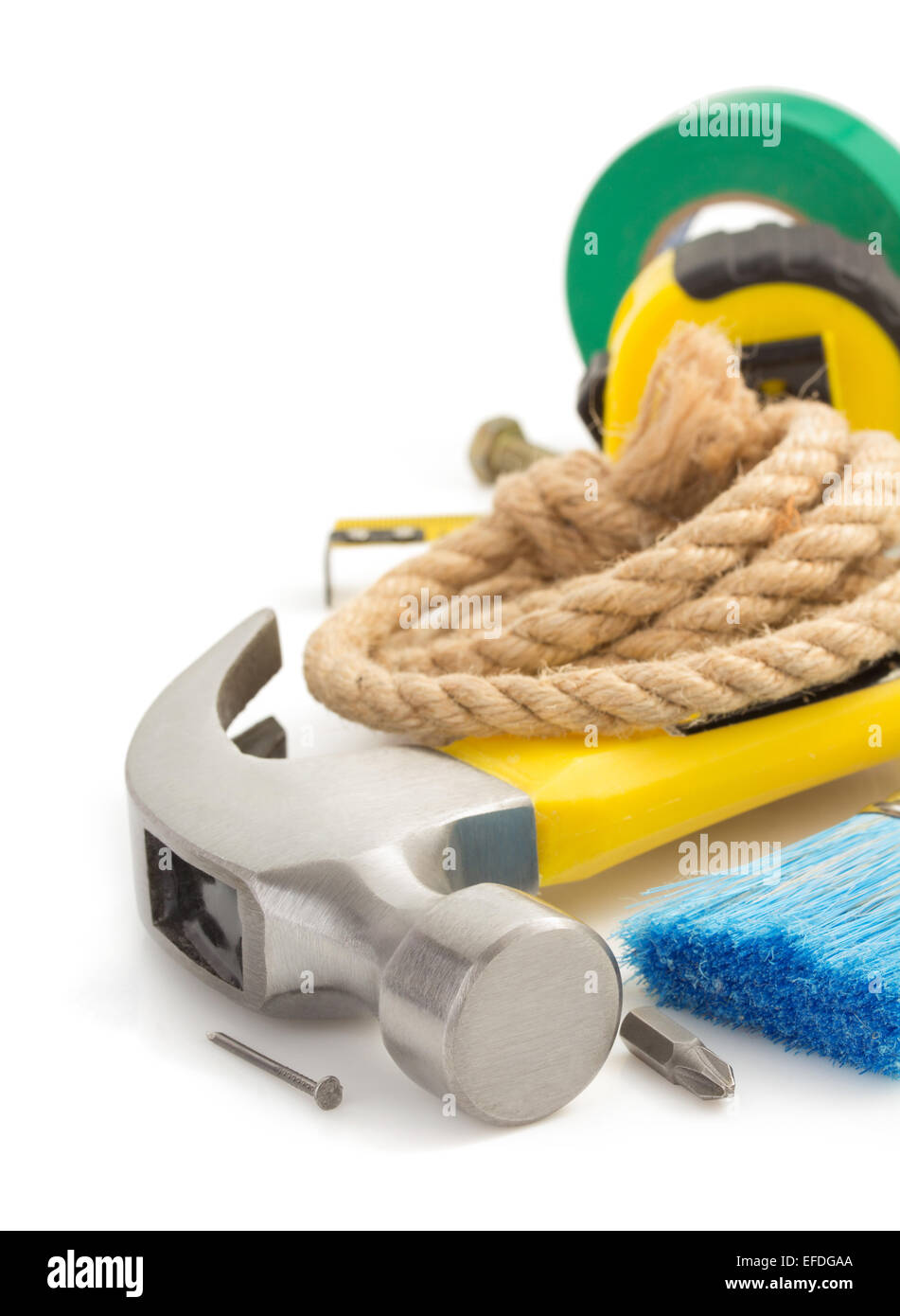 set of tool isolated on white background Stock Photo - Alamy