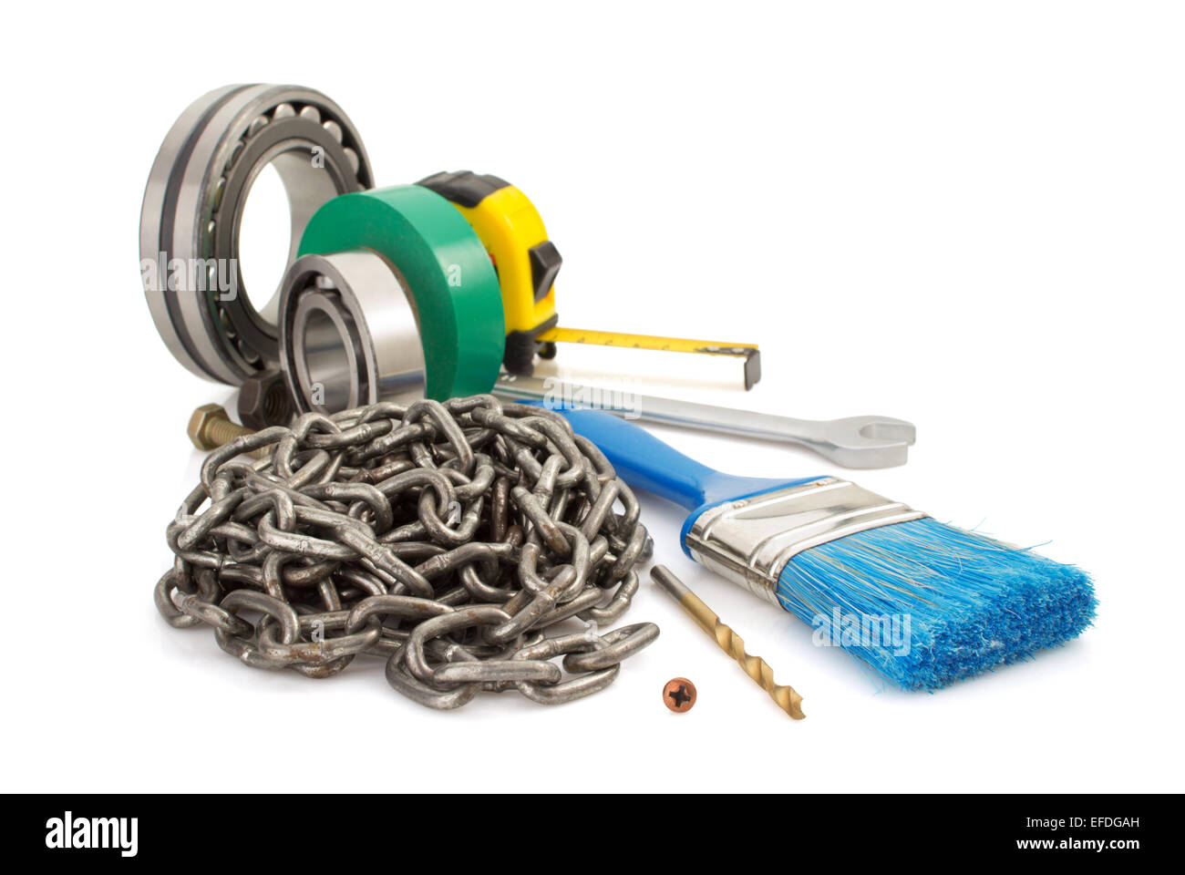 set of tool isolated on white background Stock Photo - Alamy