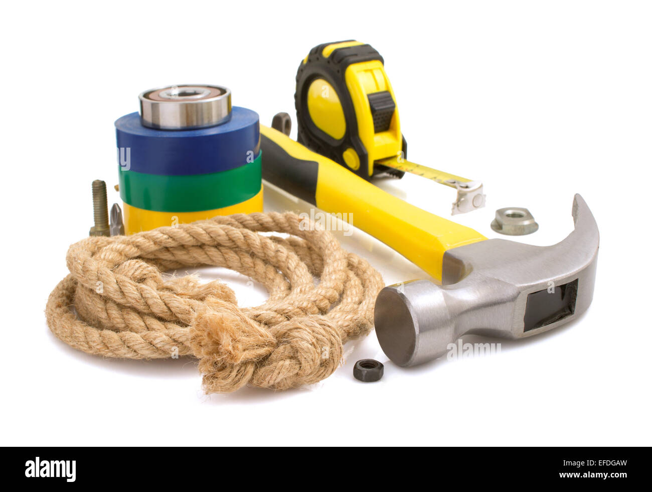 set of tool isolated on white background Stock Photo - Alamy