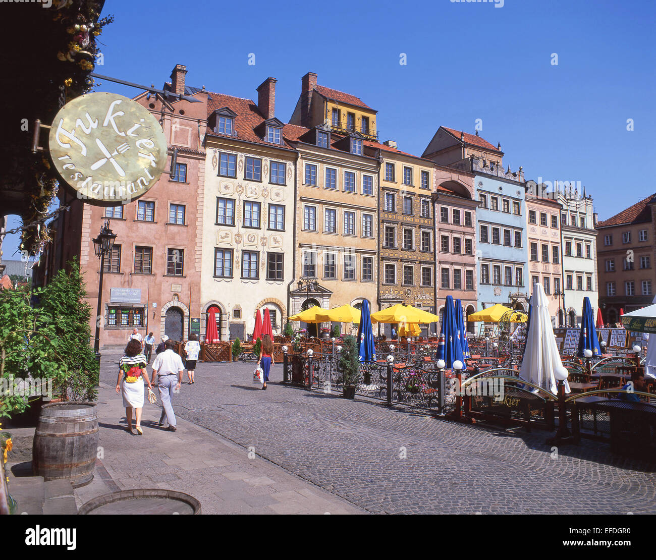 Old Town Market Place, Old Town, Warsaw (Warszawa), Masovia Province, Republic of Poland Stock Photo