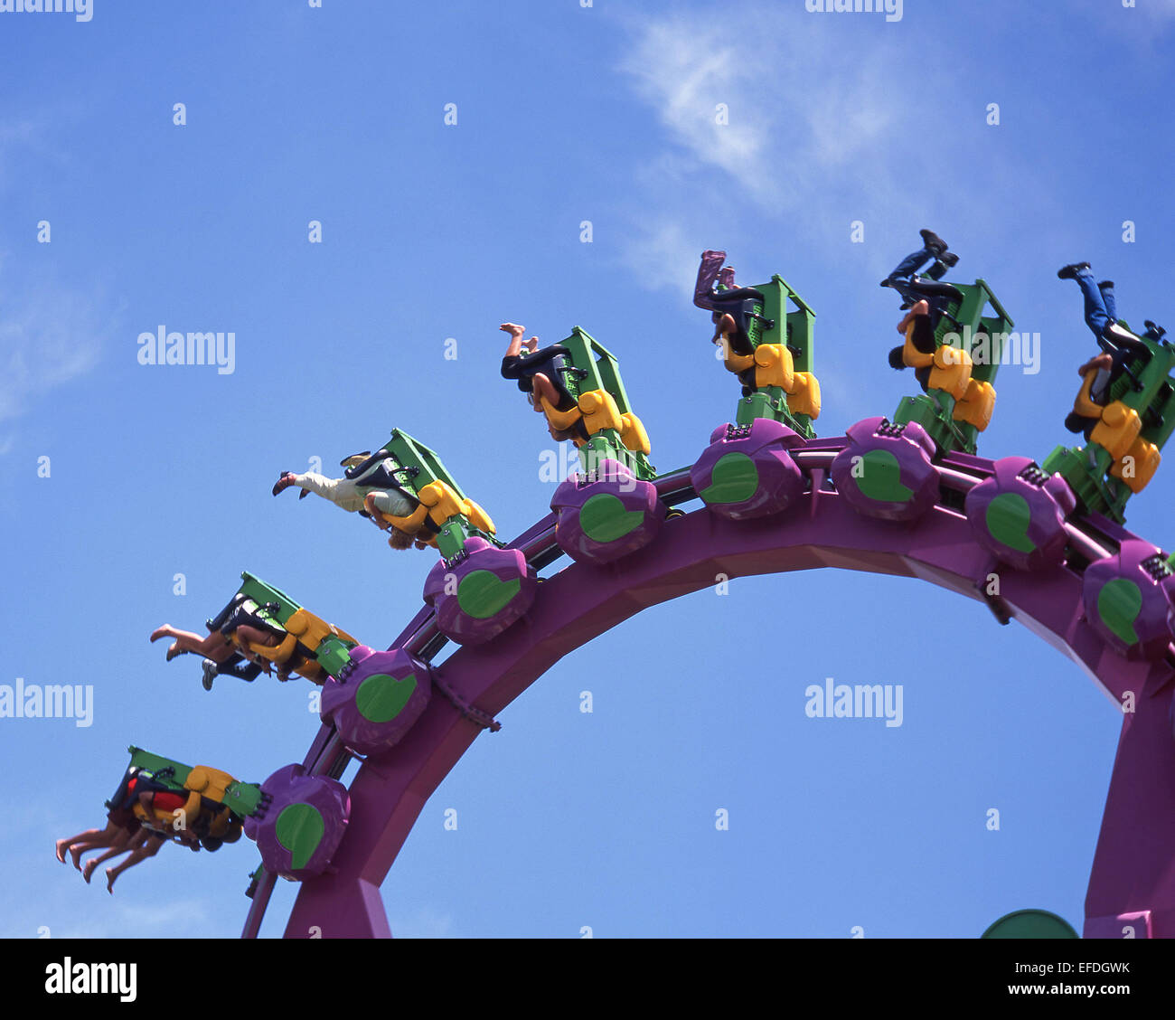 The Anaconda ride at Gold Reef City Theme Park, Johannesburg, Gauteng Province, Republic of South Africa Stock Photo