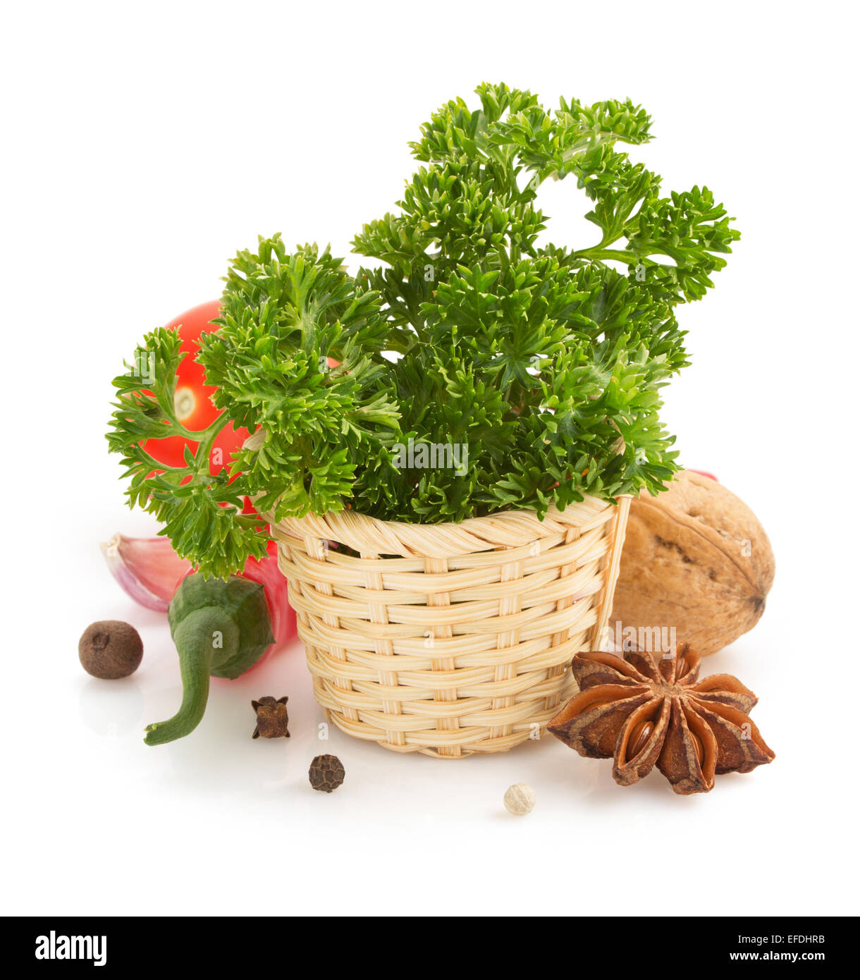 parsley spice isolated on white background Stock Photo Alamy
