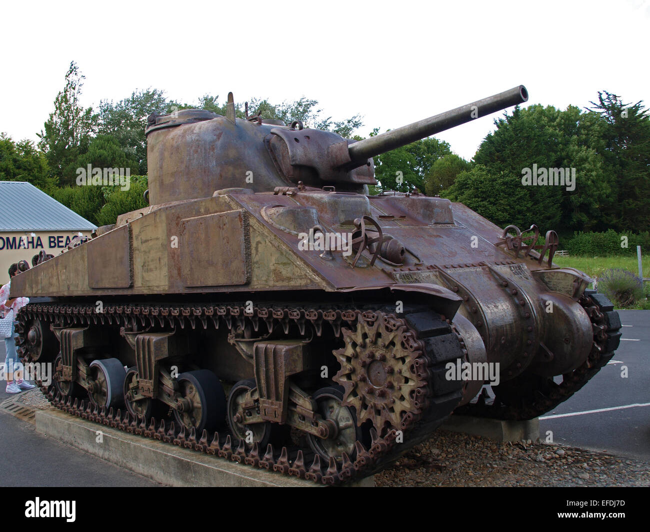 M4 Sherman Utah Beach - An old military tank sitting in a field - PICRYL -  Public Domain Media Search Engine Public Domain Search