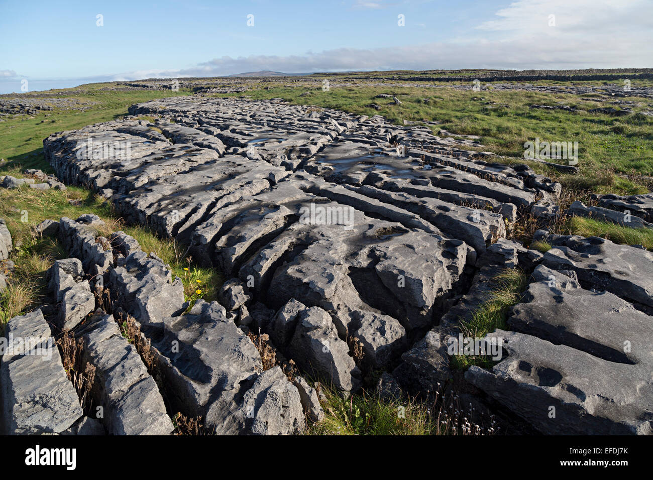 Weathered limestone pavement, Doolin, Co. Clare, Ireland Stock Photo
