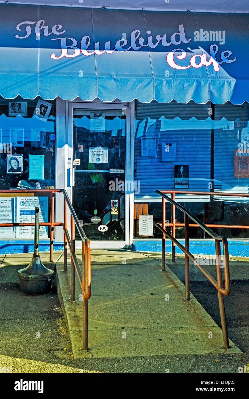 Outside The Famous Blue Bird Cafe In Nashville Tn Has Helped To Discover Many Talents That Went On To Be Country Music Stars Stock Photo Alamy