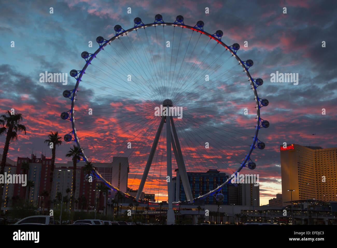 HIGH ROLLER FERRIS WHEEL LINQ HOTEL CASINO THE STRIP LAS VEGAS NEVADA USA Stock Photo Alamy
