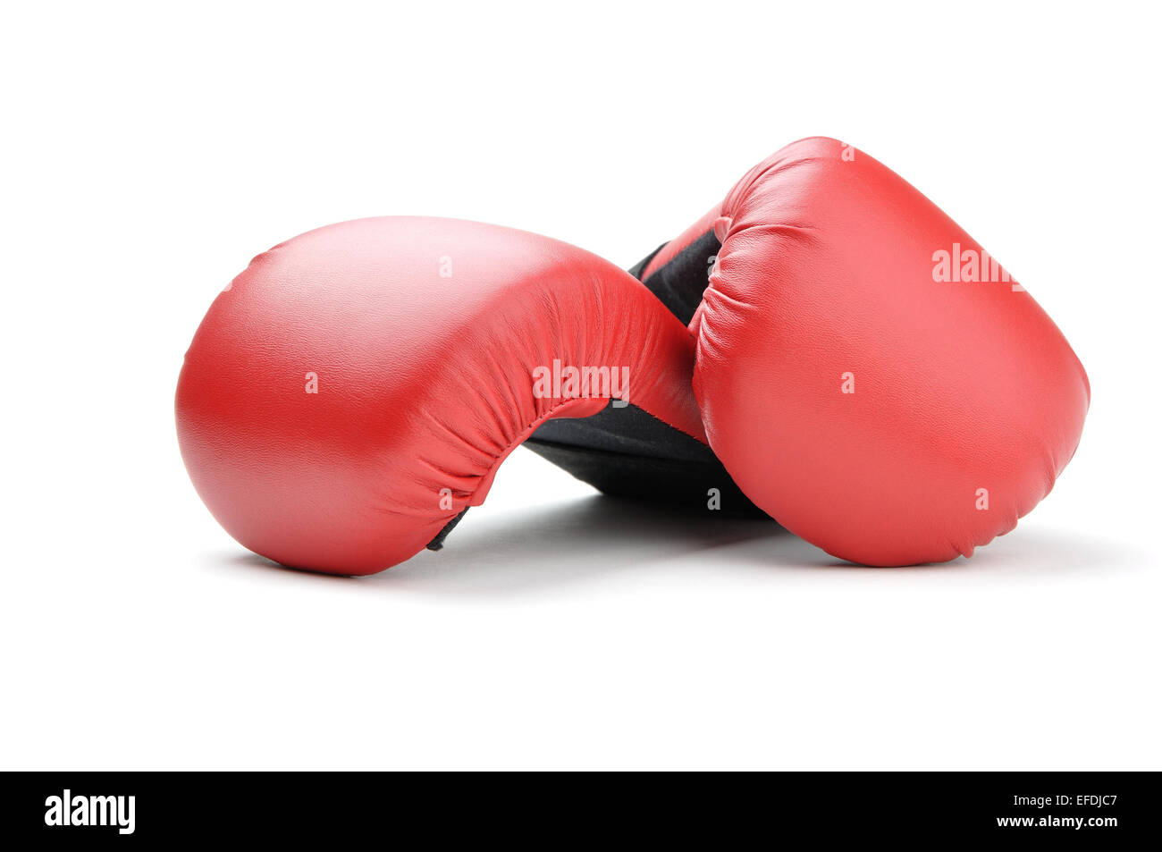red leather boxing gloves for punching bag or for karate on white background Stock Photo Alamy