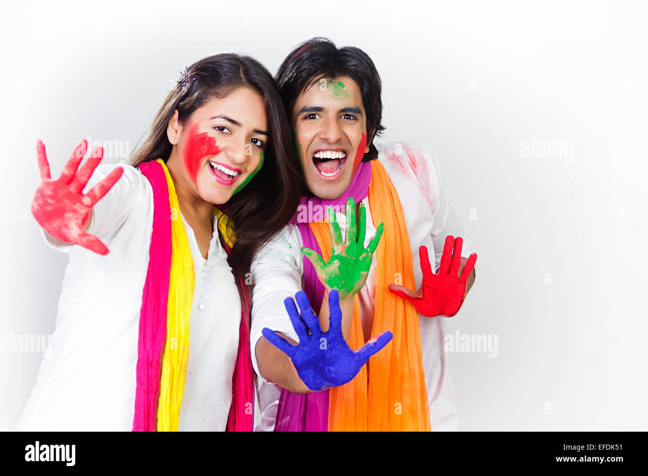 holi couple photoshoot dress