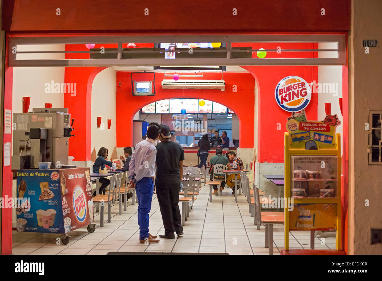 Oaxaca, Mexico - A Burger King store in Mexico. Stock Photo