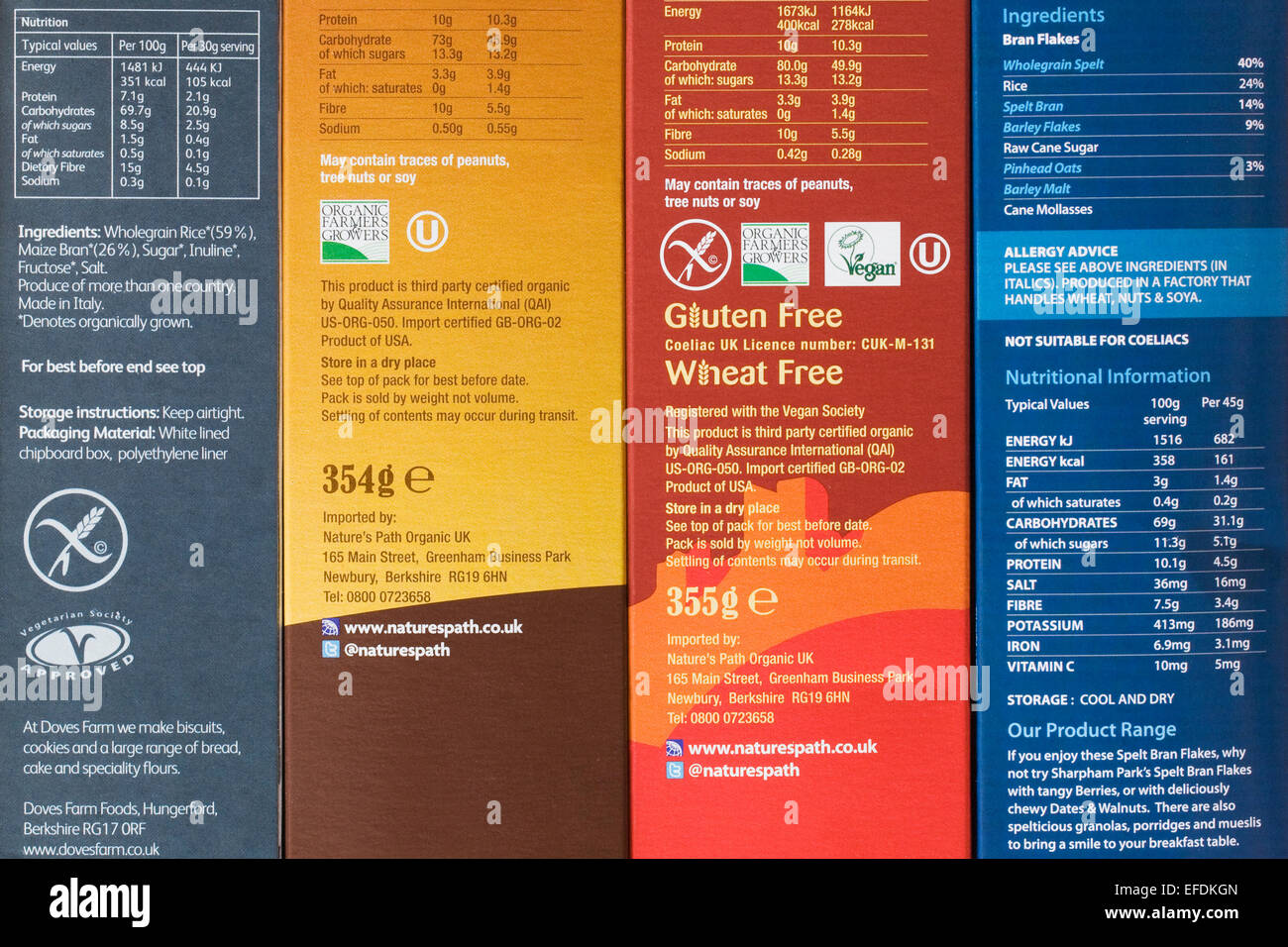 Nutrition information cereal hires stock photography and images Alamy