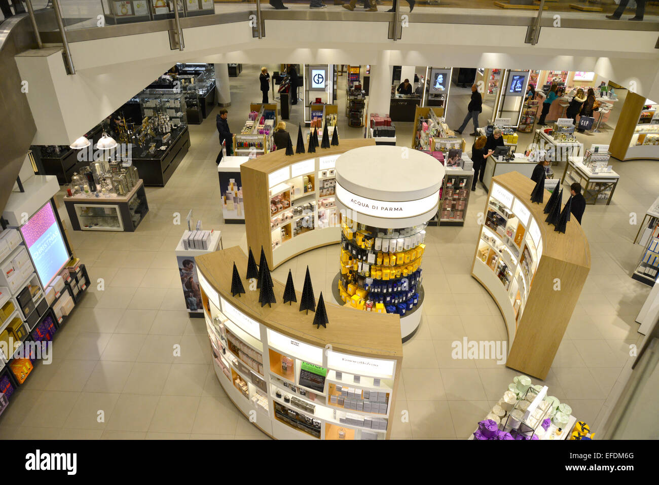 Interior of John Lewis Department Store at Christmas, Wood Street
