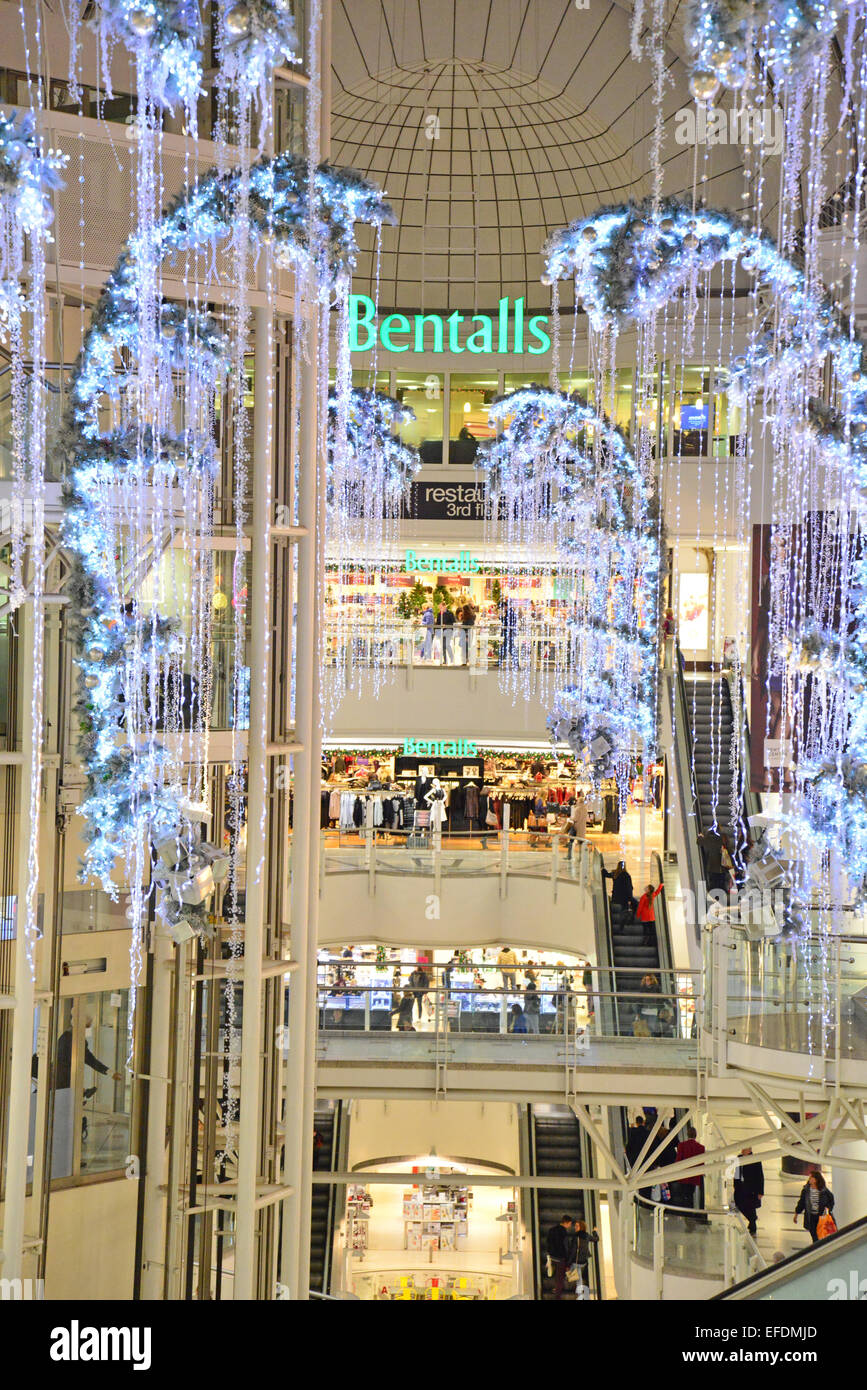 The Bentall Centre at Christmas, Kingston upon Thames, Royal Borough of