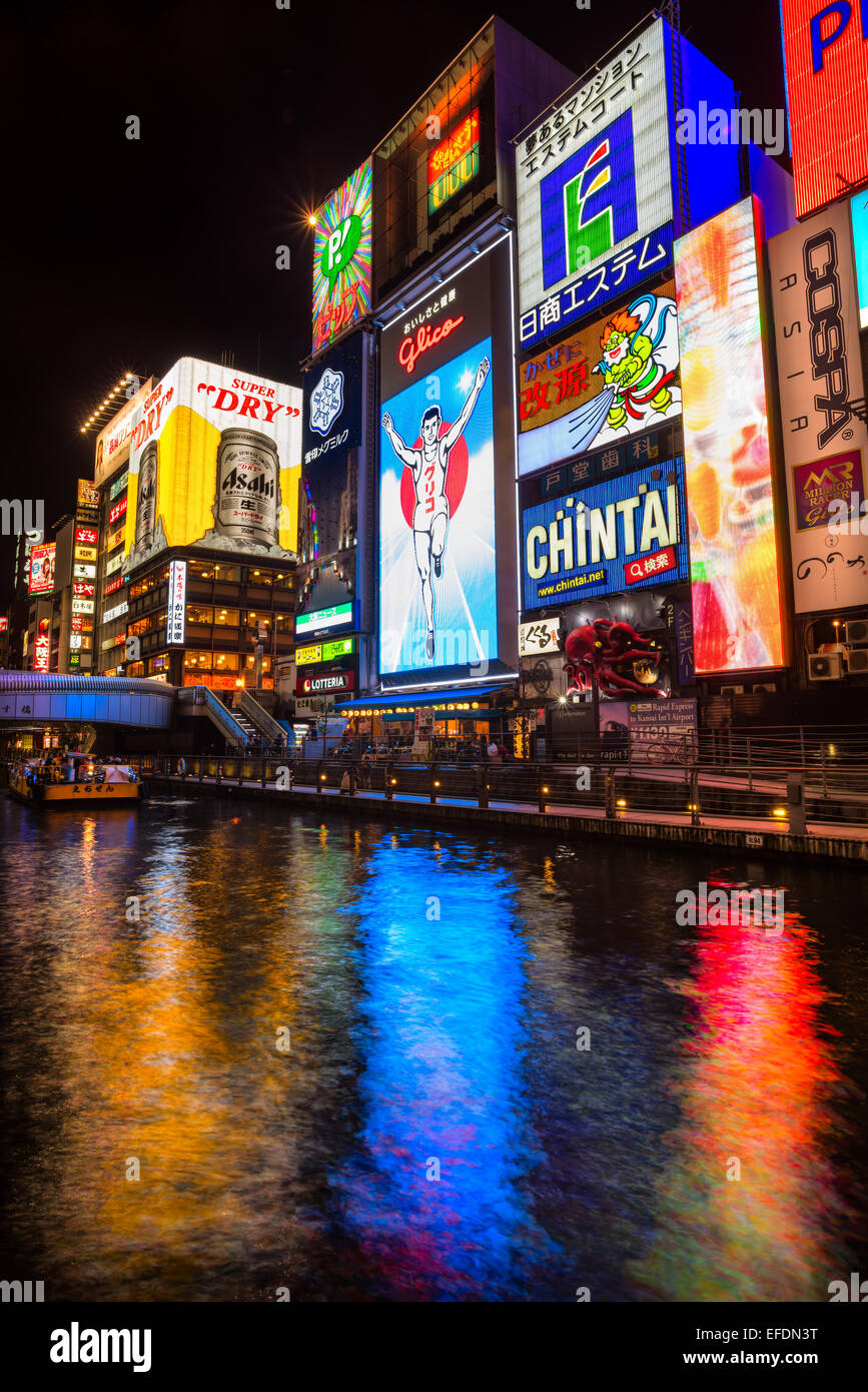 Osaka Japan November 24 The Glico Man Light Billboard And Other Light Displays On November 24 14 In Dontonbori Namba Osa Stock Photo Alamy