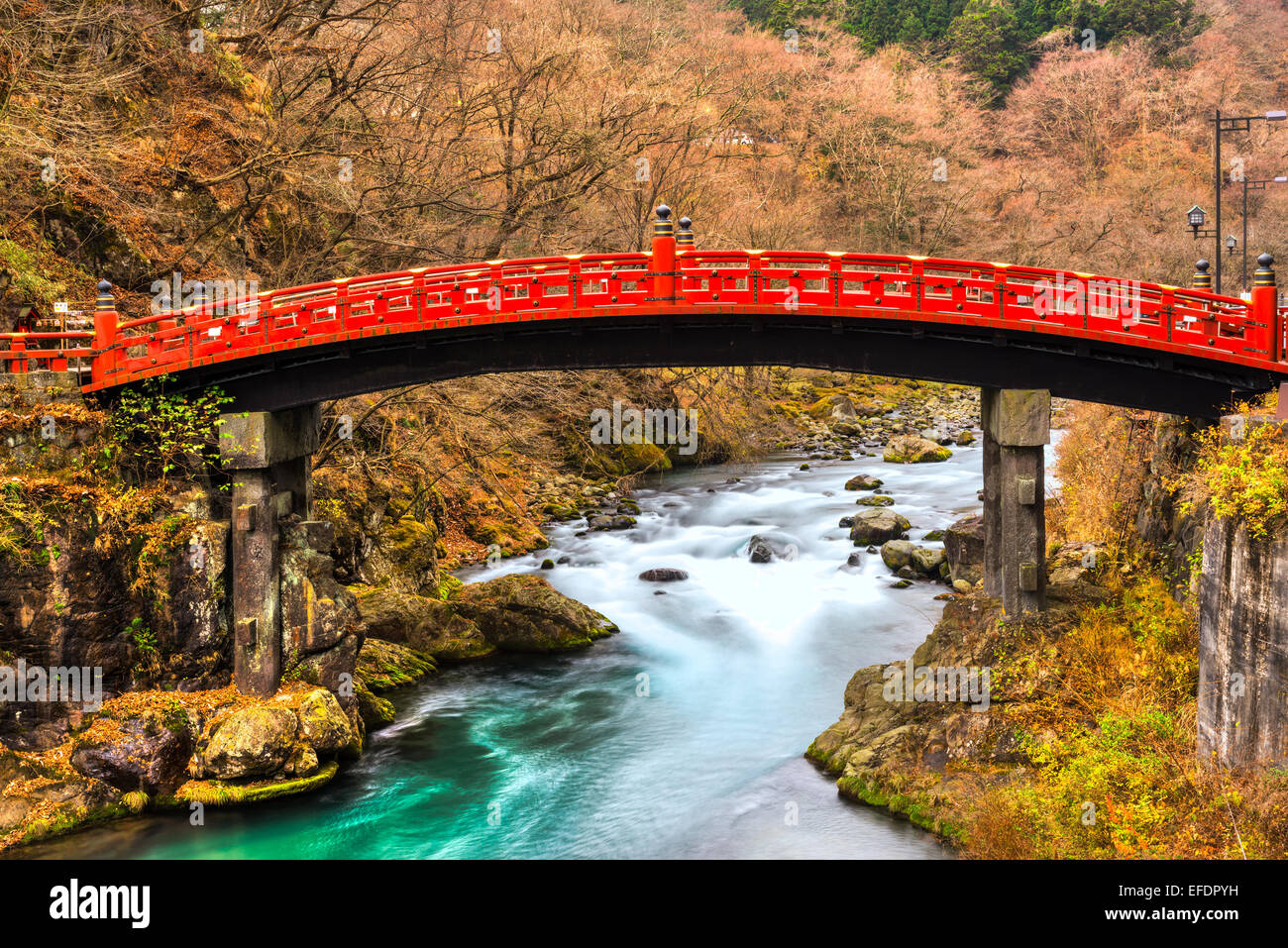 Nikko sacred Shinkyo Bridge, Japan. Stock Photo