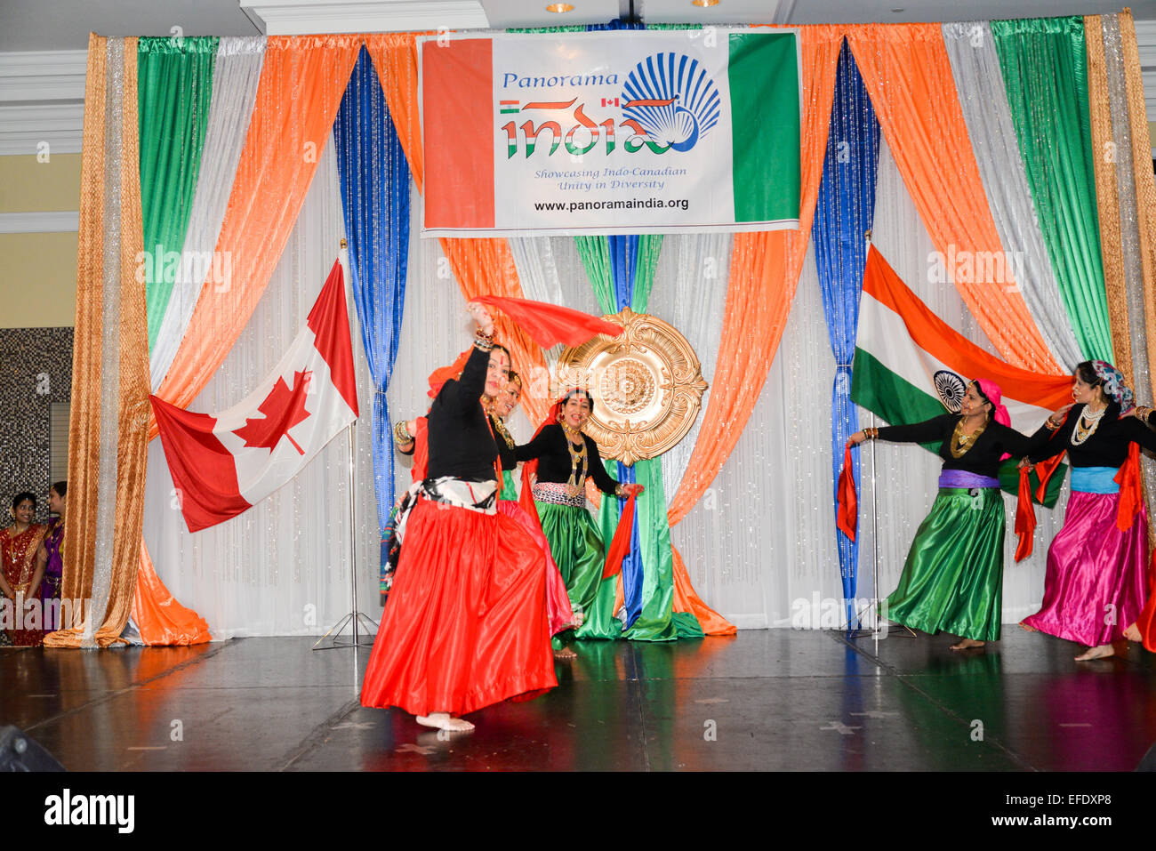 Toronto, Canada. 1st February, 2015. BRAMPTON— Republic Day of India celebrations brought hundreds out to the Pearson Convention Centre in Brampton. Republic Day marks the adoption of Indian’s constitution in 1950 and the final step to forming an independent republic after an end to British rule.Republic Day is actually recognized on Jan. 26. This year’s 66th occasion brought U.S. President Barack Obama to the annual parade in India during a state visit last month. Credit:  Nisarg Lakhmani/Alamy Live News Stock Photo