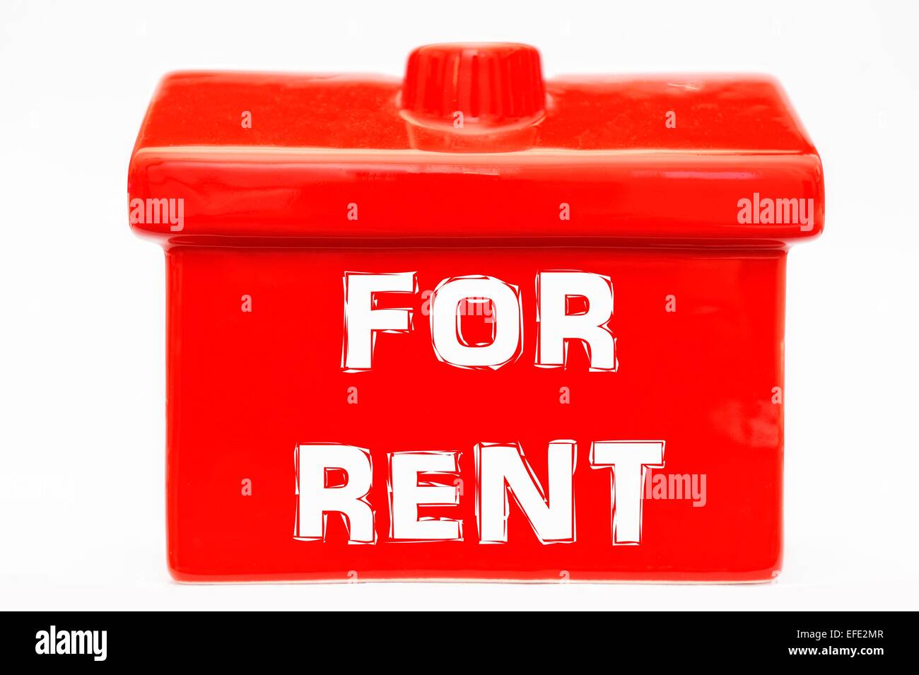 For rent on a red house home Stock Photo