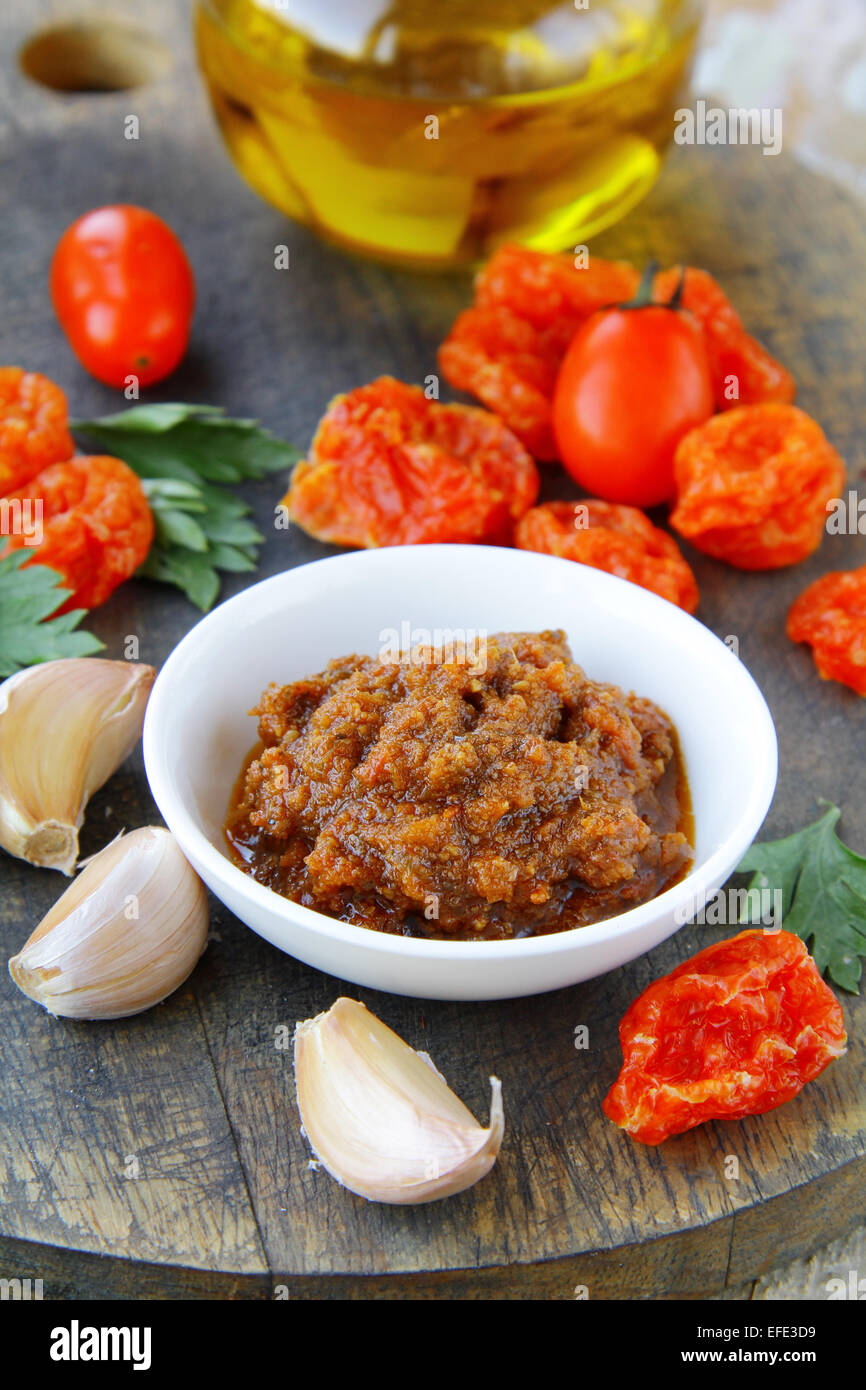 Sun Dried Tomato And Basil Pesto High Resolution Stock Photography And Images Alamy