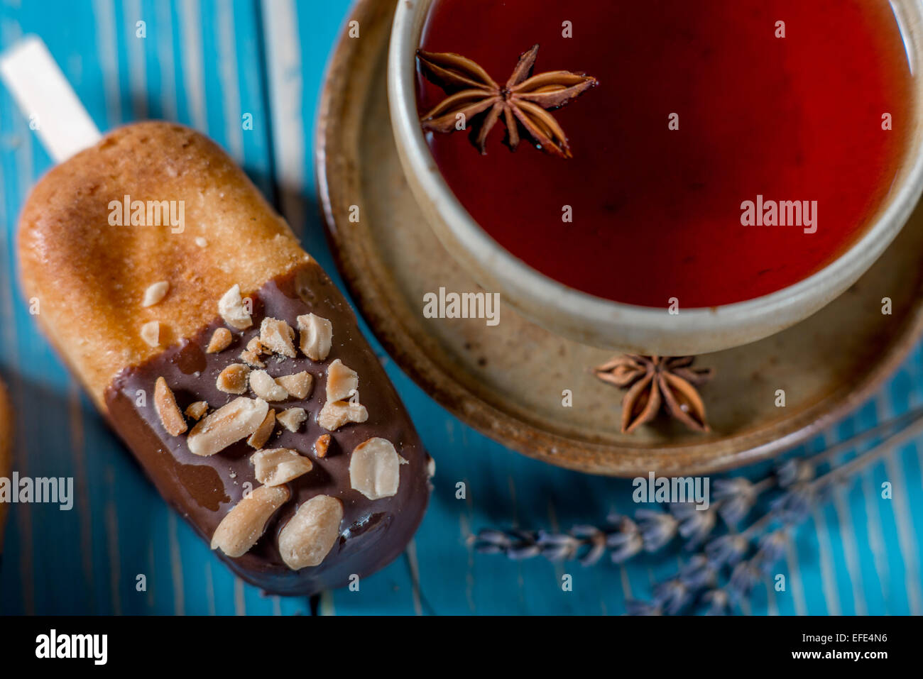 Sweets and tea Stock Photo Alamy