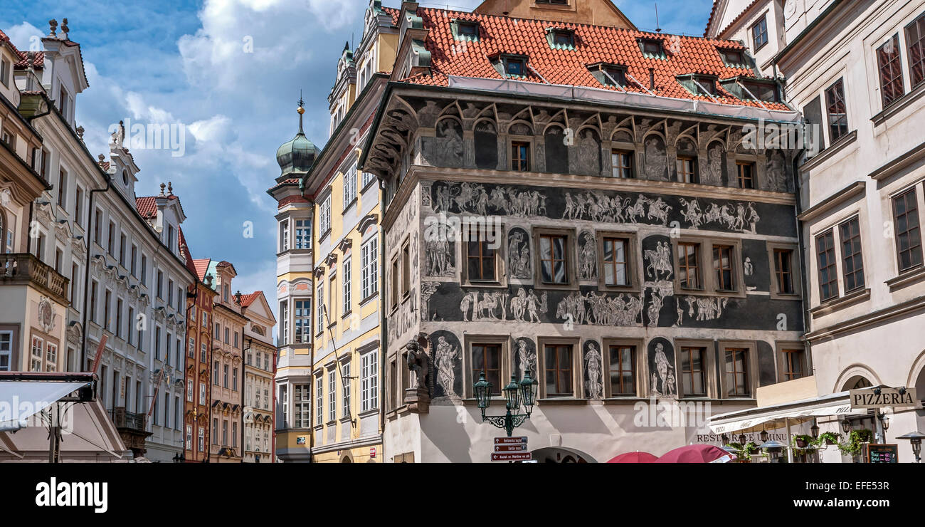 The house “At the Minute” at the Prague Old Town