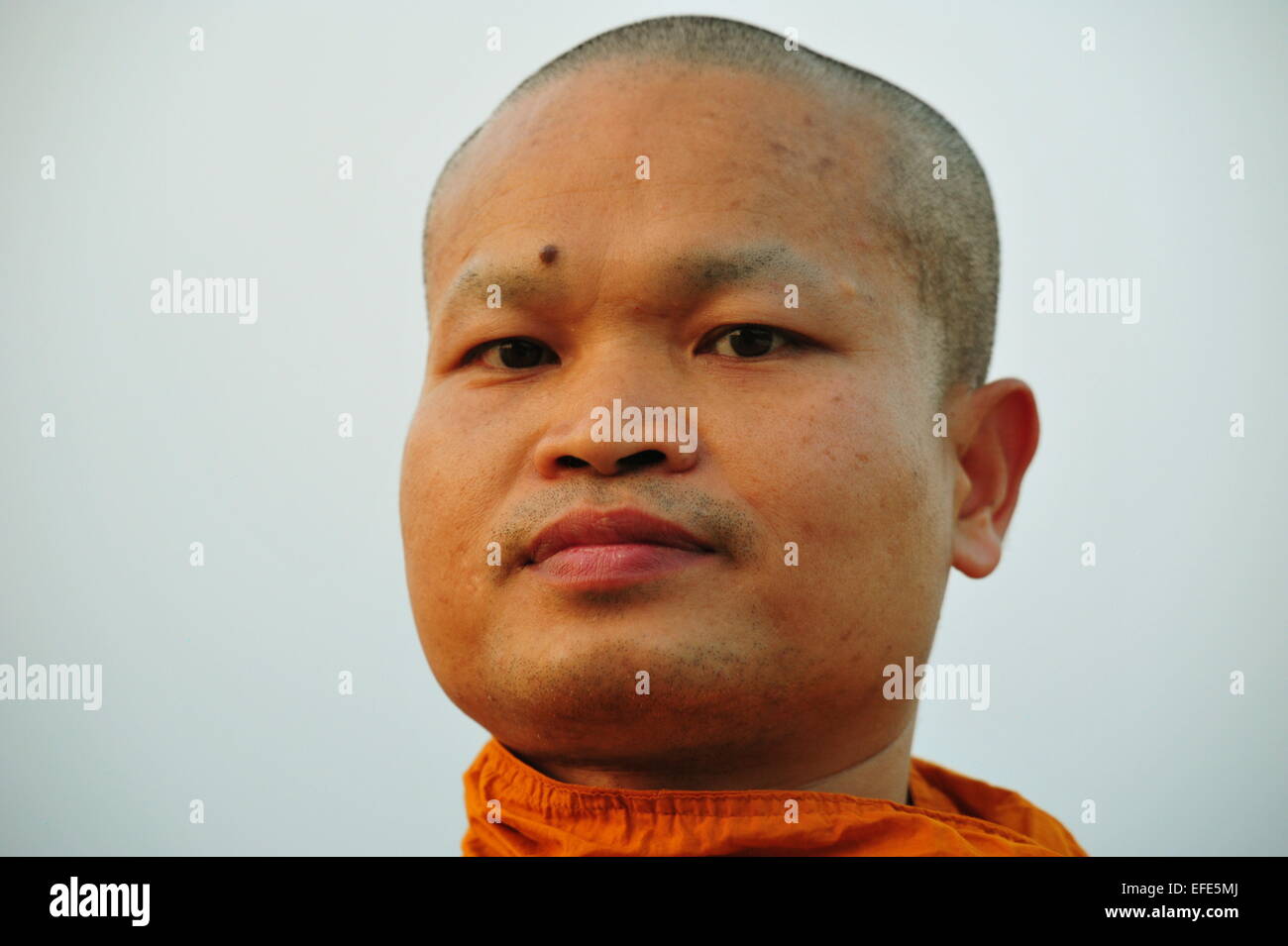 Thai Monk, Bangkok, Thailand. Stock Photo