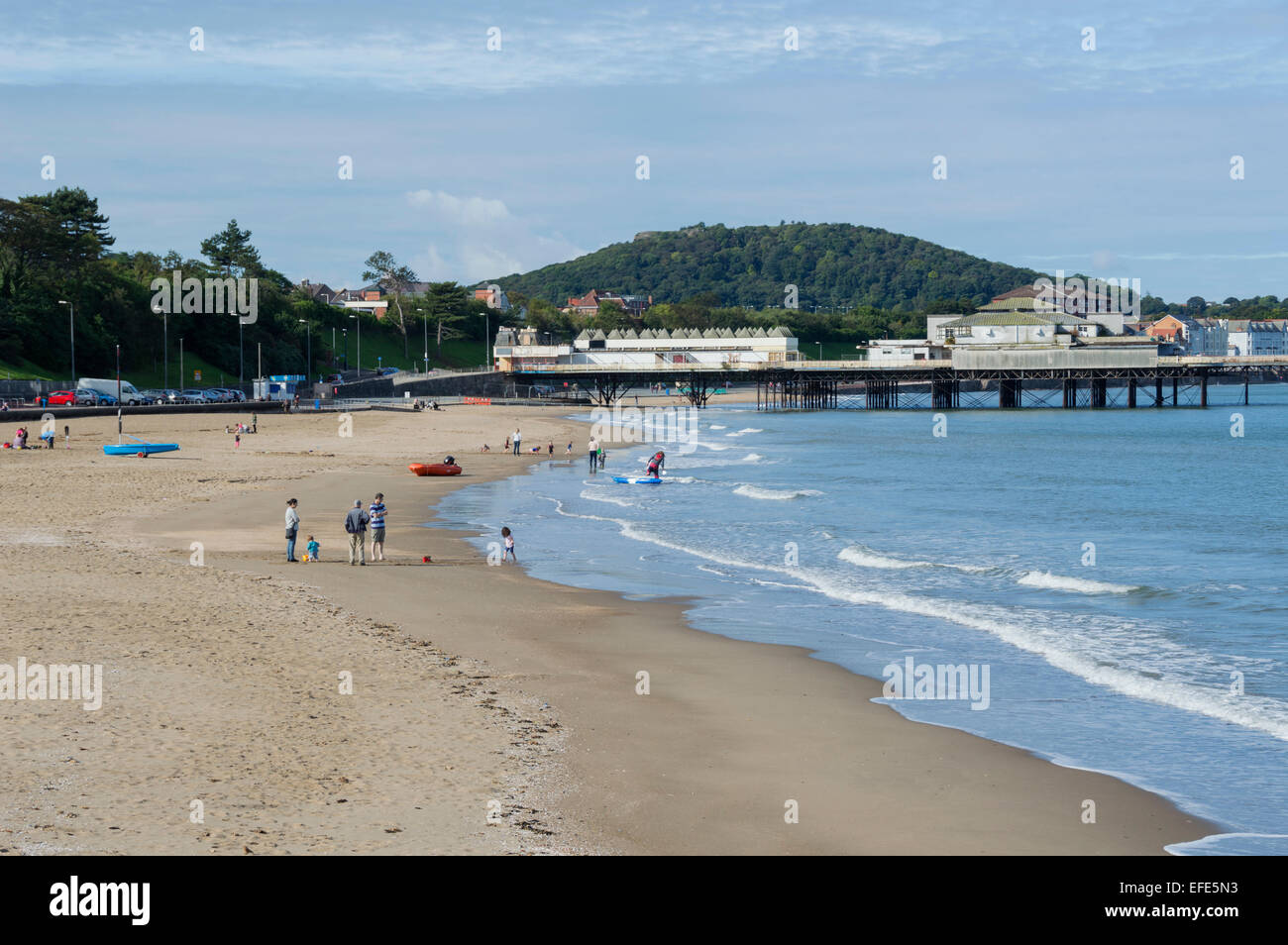 Rhos on sea, Colwyn Bay, seafront, beach, North Wales, uk Stock Photo