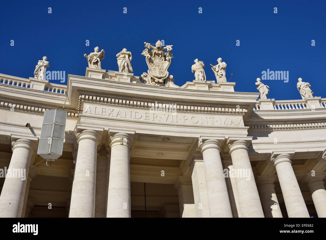 Bernini's colonnade Piazza San Pietro Rome Italy Stock Photo