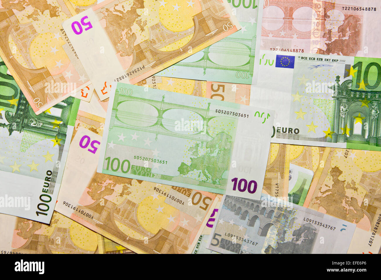 euro banknotes, money background Stock Photo