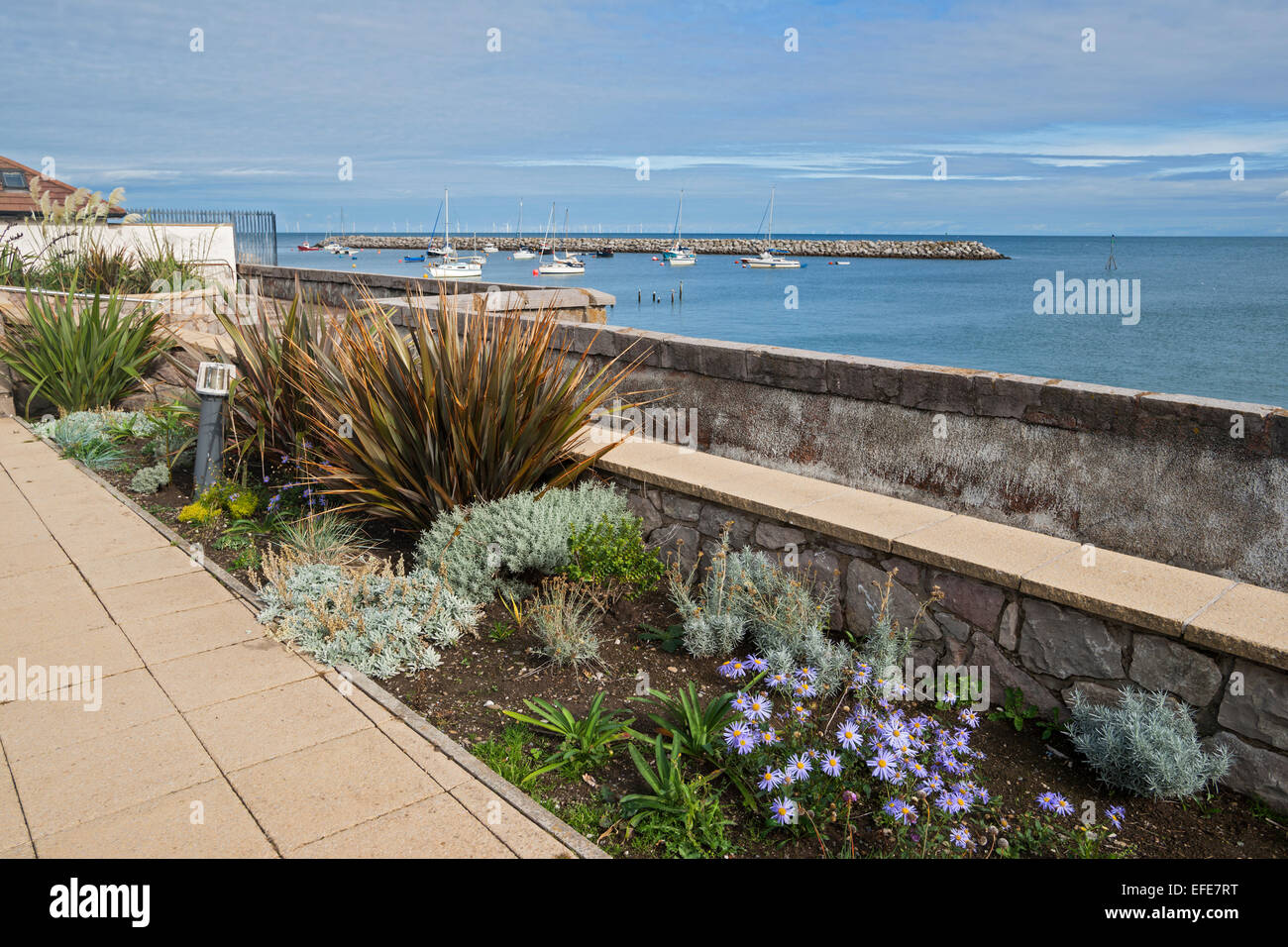 Rhos; on; sea; Colwyn; Bay; seafront; beach; UK; North; Wales Stock
