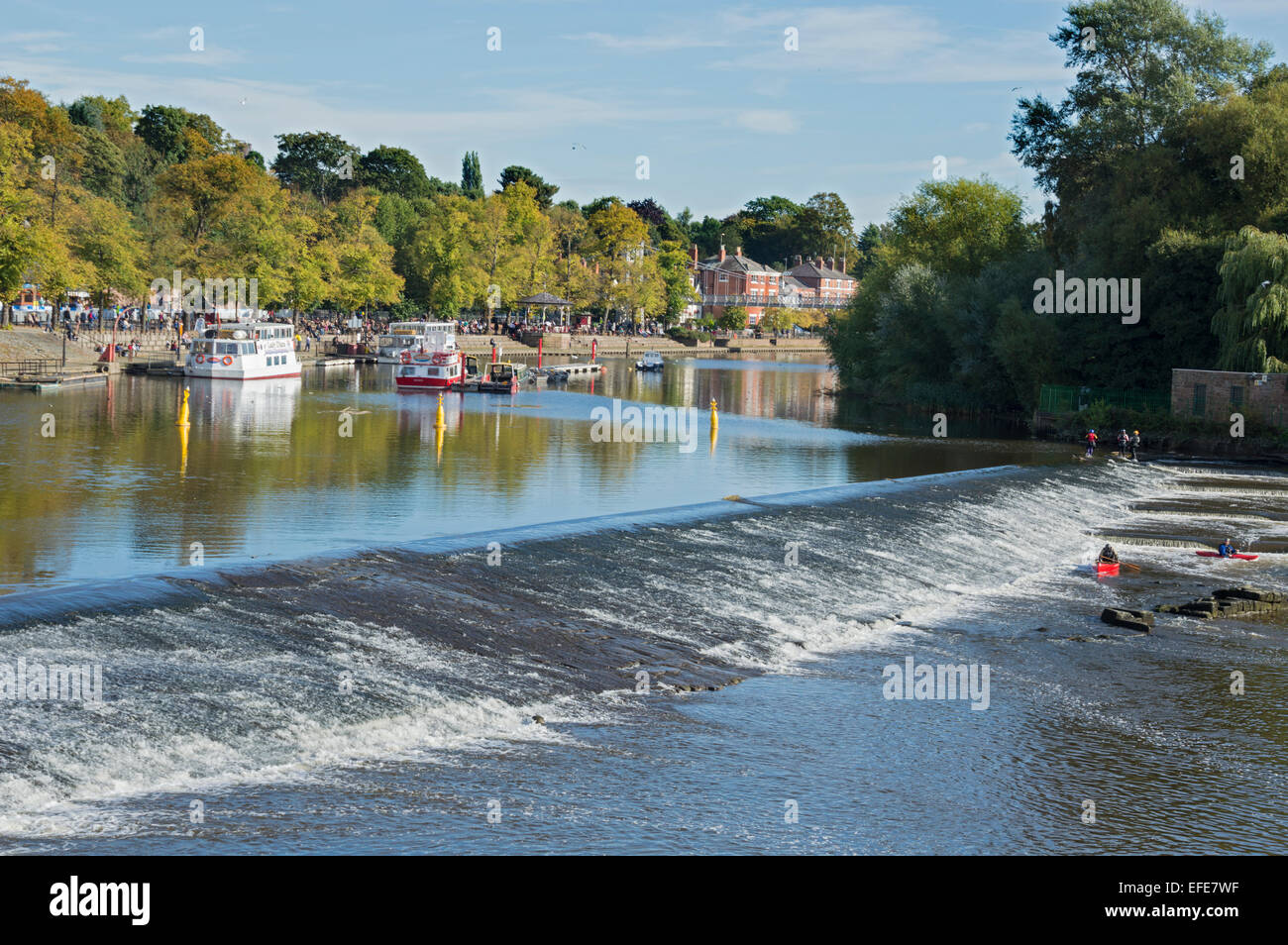 Cheshire Rivers River; Dee; canoes; Chester; Cheshire; UK Stock Photo - Alamy