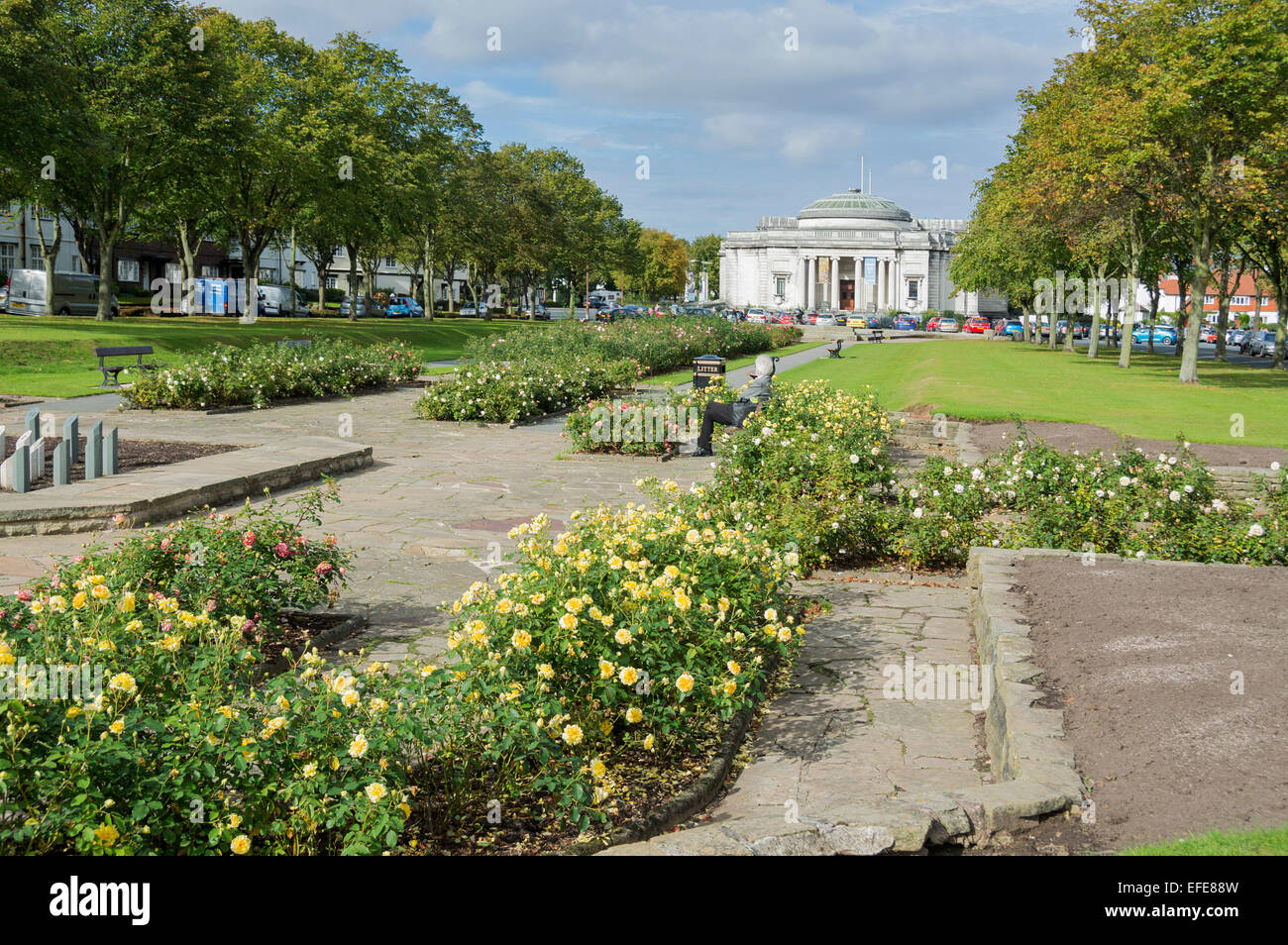 Gardens ans Lady Lever Gallery, , Port Sunlight,  Wirral, Merseyside, UK Stock Photo