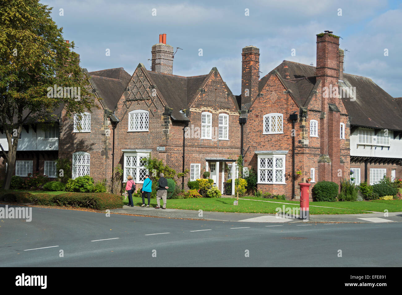 Workers houses, Port Sunlight, Bebington, Wirral, Merseyside, UK Stock Photo