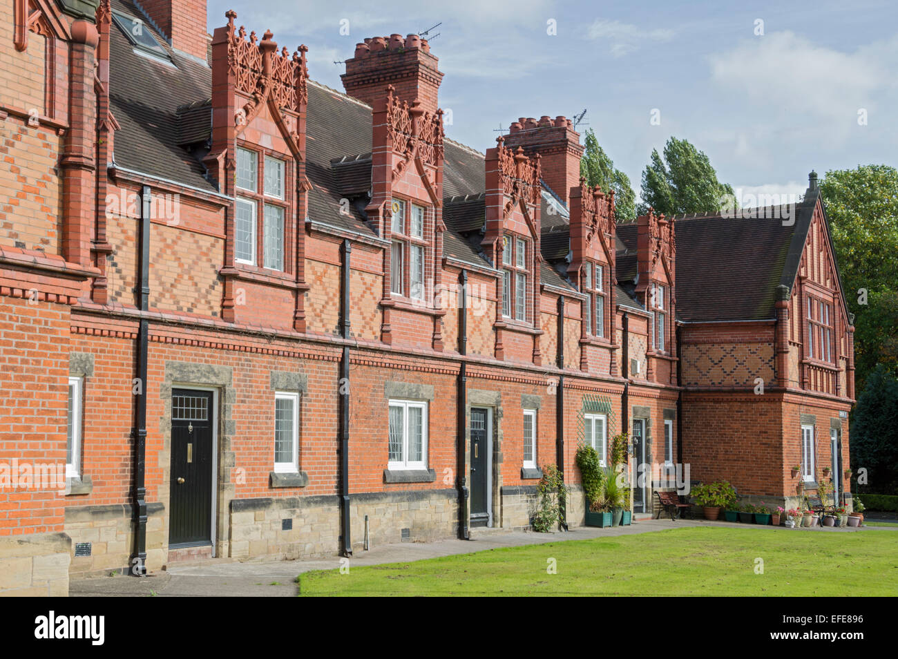 Workers buildings, Port Sunlight, Bebington, Wirral, Merseyside, UK Stock Photo